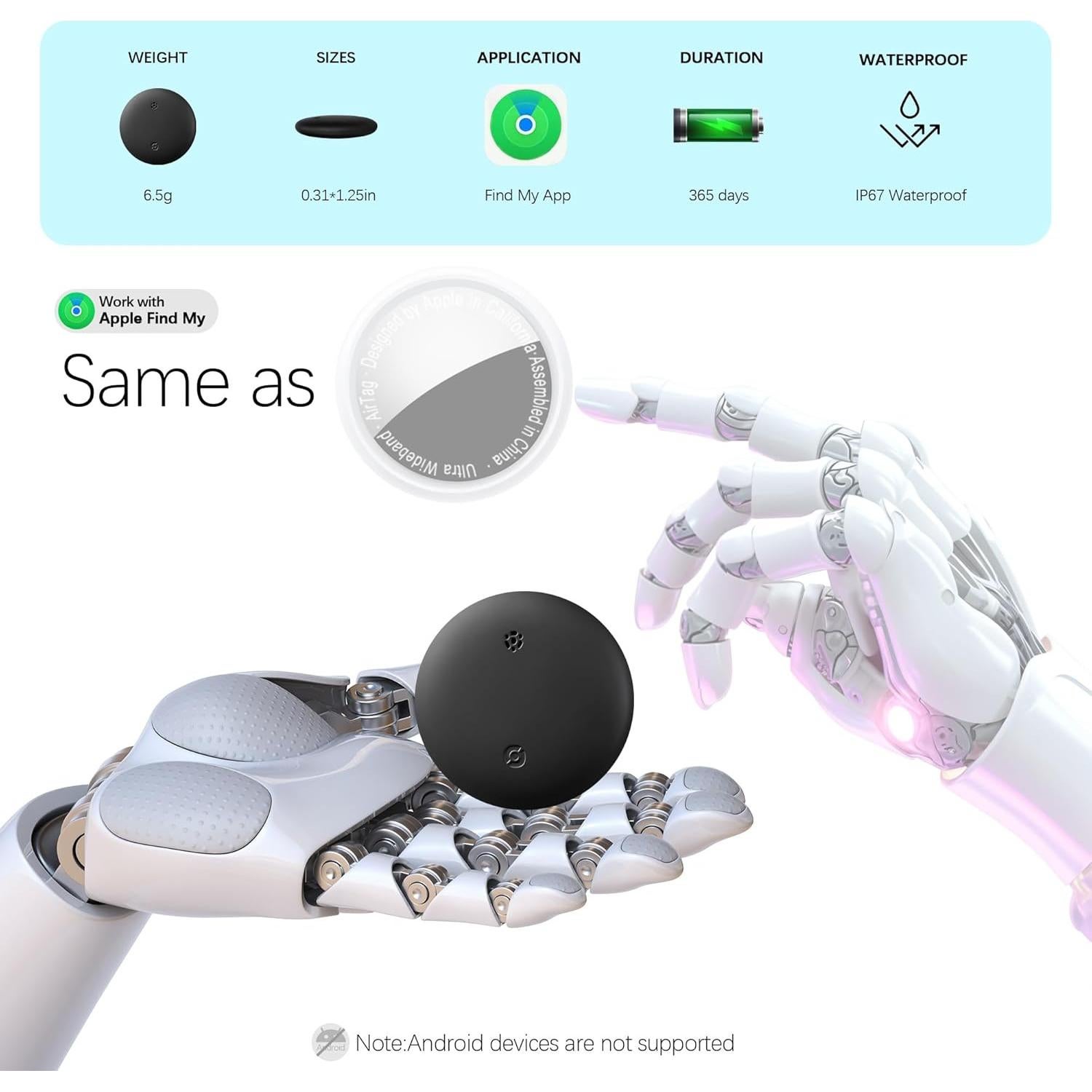 Rastreador GPS para Gatos Jowlroel Collar de Cuero Marrón