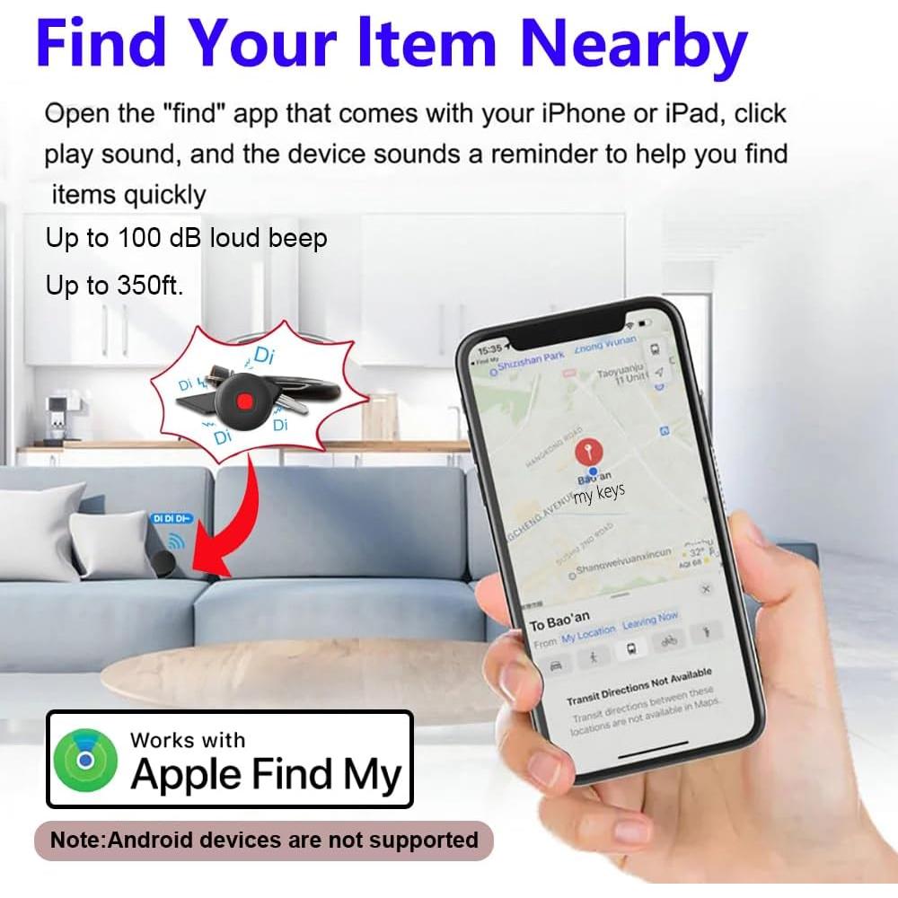 Air Tag 4-Pack GLOBELEC, Rastreador Bluetooth IP68 para Llaves