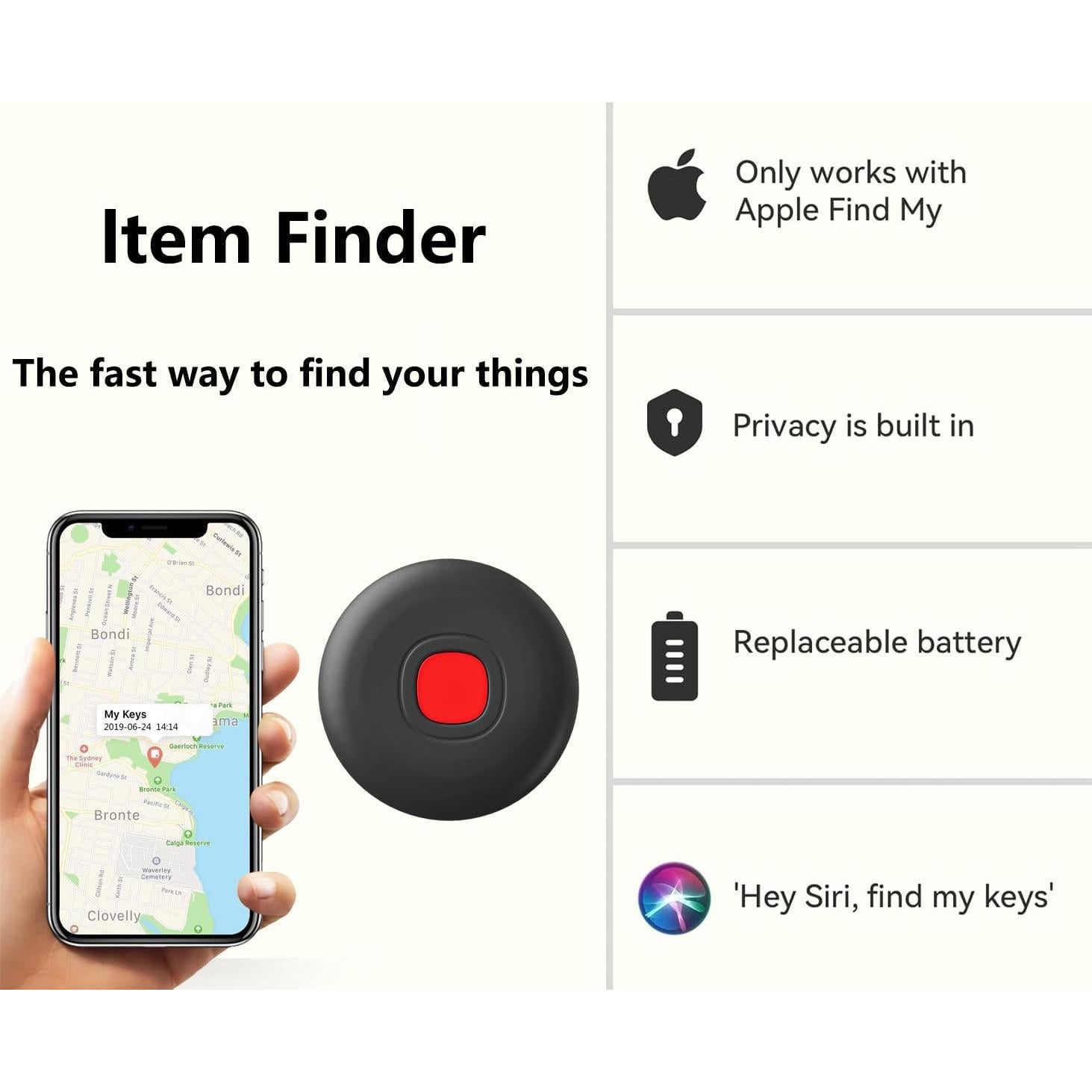 Air Tag 4-Pack GLOBELEC, Rastreador Bluetooth IP68 para Llaves