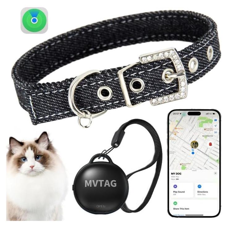 Collar GPS para Gatos Aoikoy, Impermeable y Reflectante