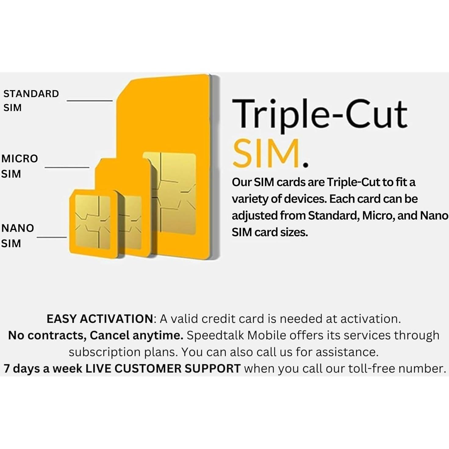 Tarjeta SIM SpeedTalk Mobile 4G para rastreadores GPS