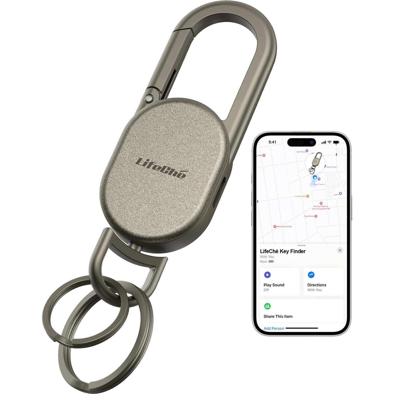 Llave Buscador de Llaves LifeChé con GPS y Acero Inoxidable