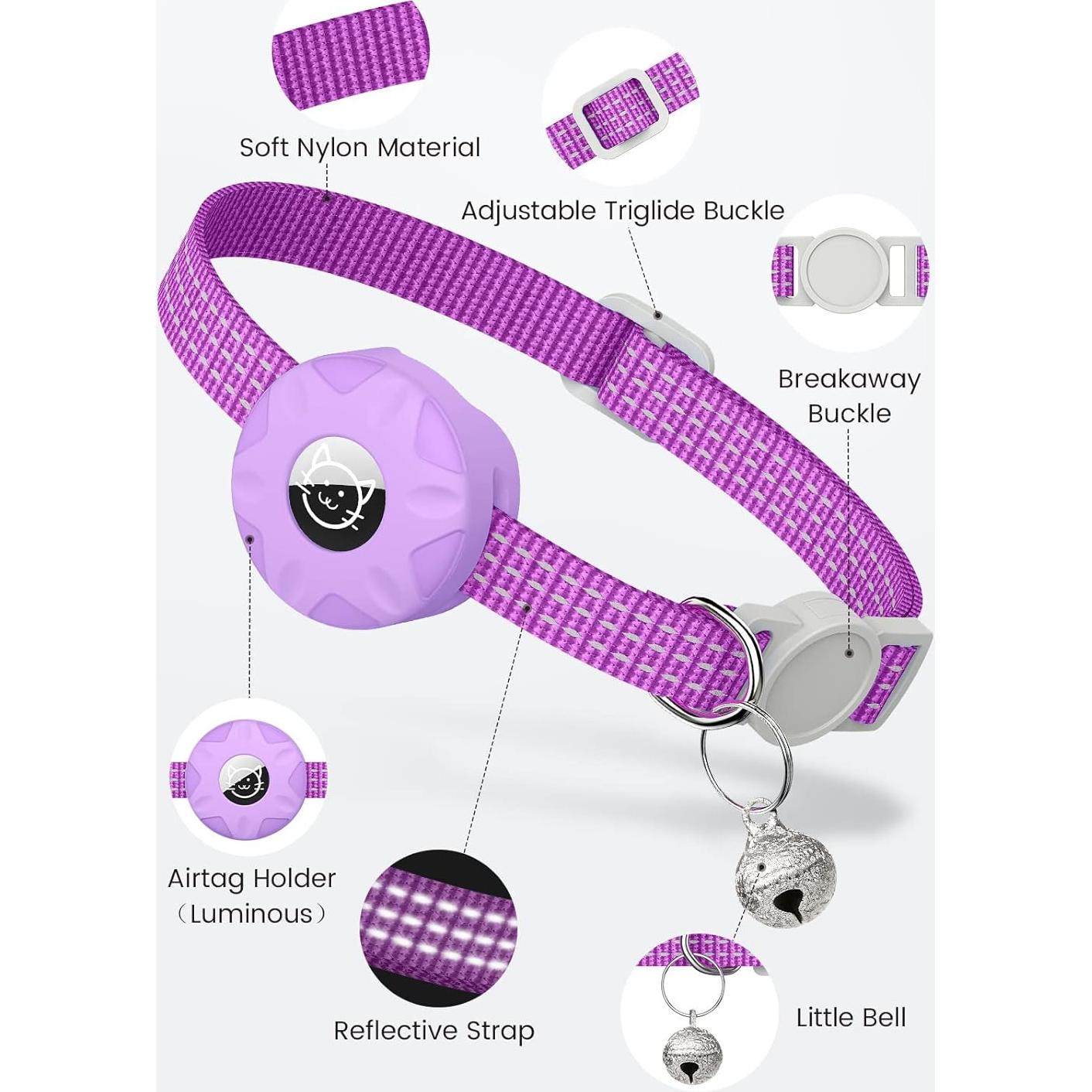 Collar para Gato Hoeraonr Reflectante con Soporte AirTag