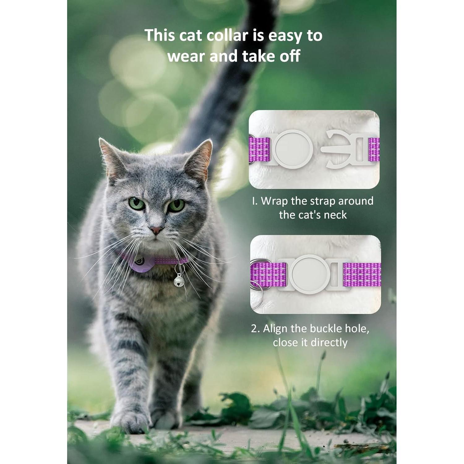 Collar para Gato Hoeraonr Reflectante con Soporte AirTag