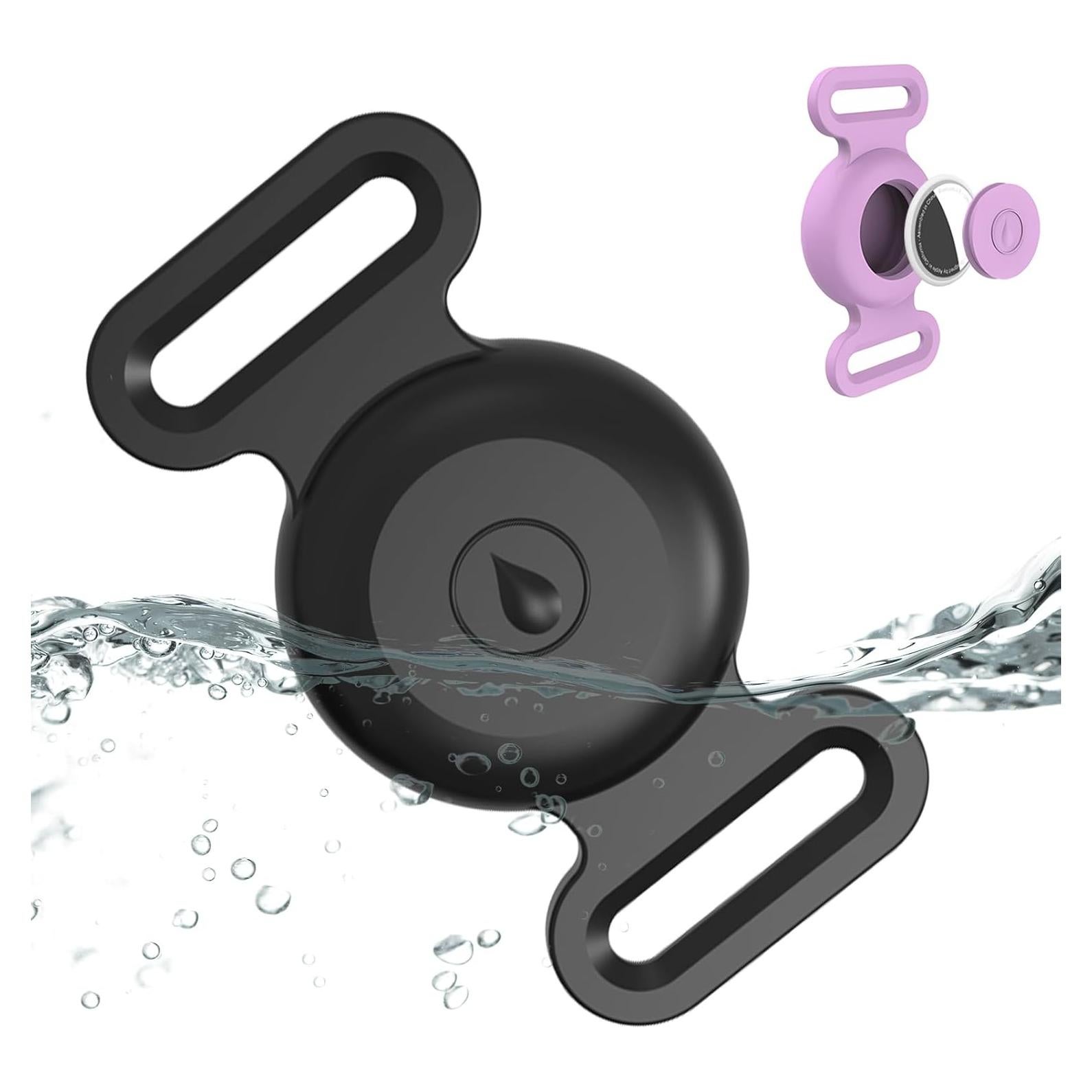 Soporte para Collar de Perro Tyanuzz AirTag Negro Tamaño M