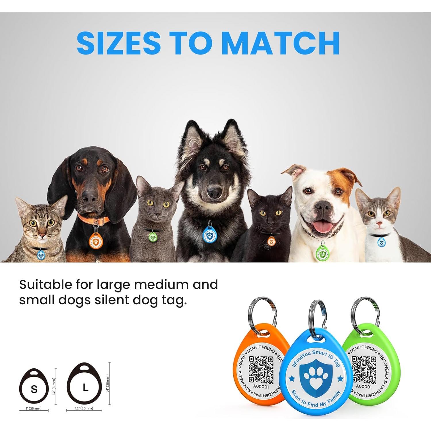 Placas de Identificación para Perros ILFINDYOU - Paquete de 3