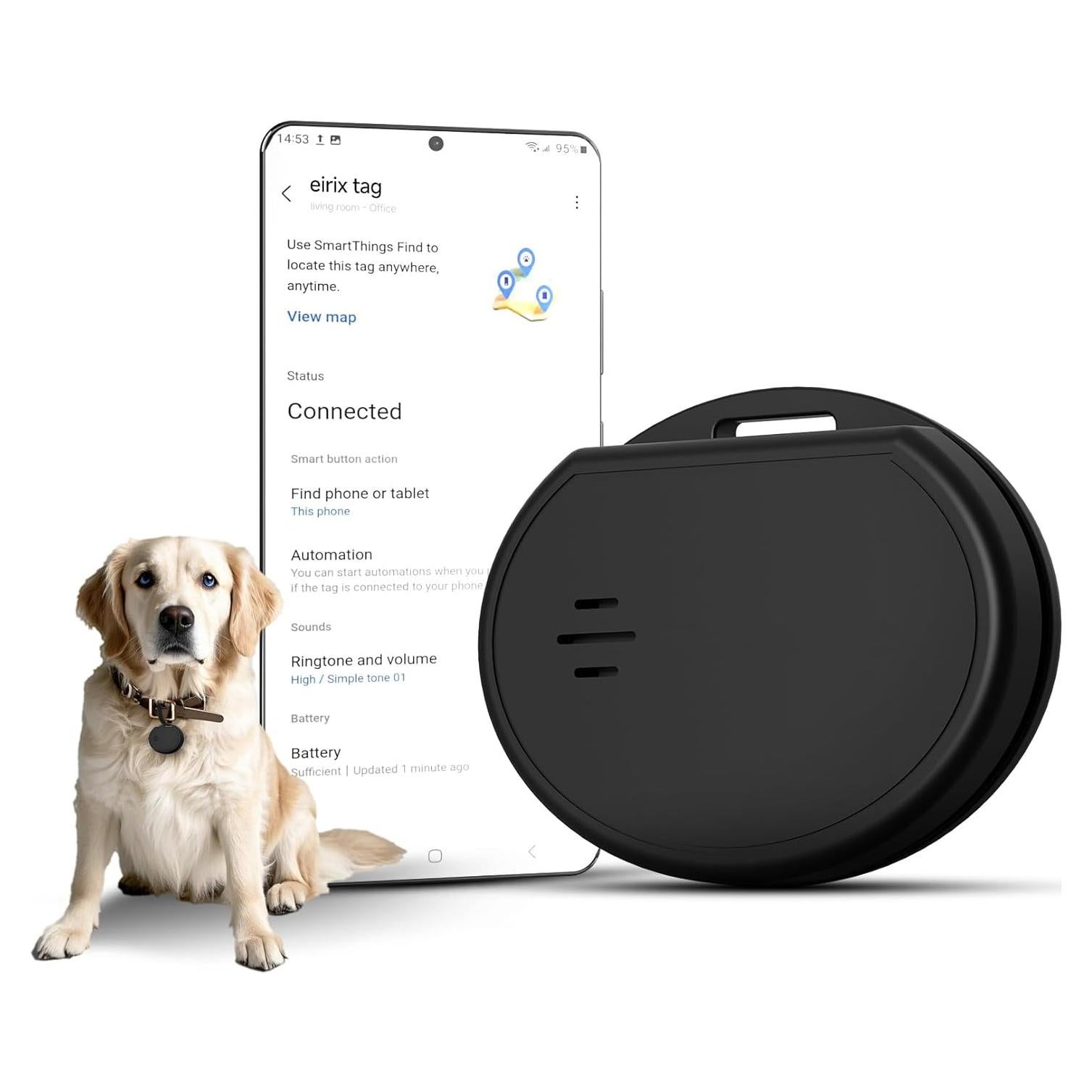 Rastreador Inteligente eirix IP67 para Llaves y Mascotas