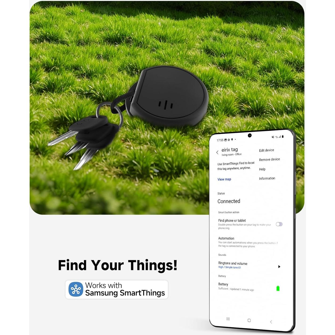 Rastreador Inteligente eirix IP67 para Llaves y Mascotas