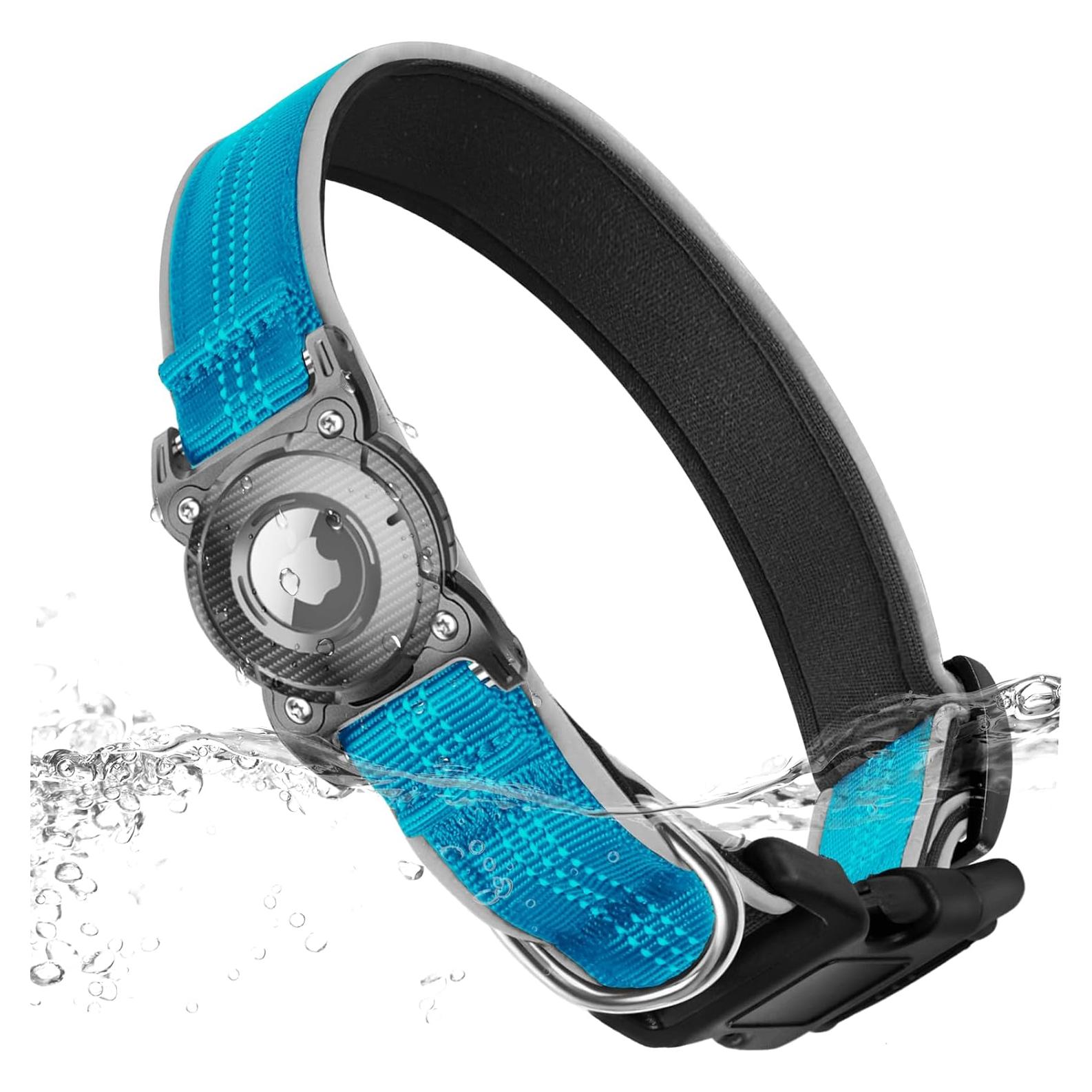 Collar para Perro Airtag ONEONTA Azul S Impermeable Reflectante