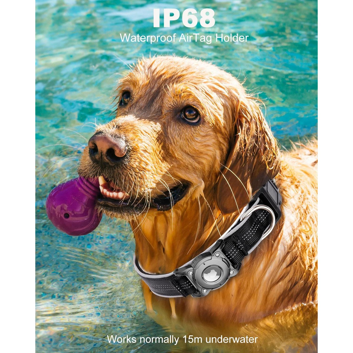 Collar para Perro Airtag ONEONTA Azul S Impermeable Reflectante