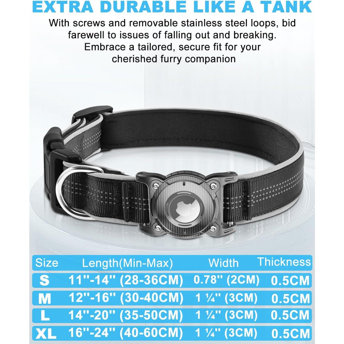 Collar para Perro Airtag ONEONTA Azul S Impermeable Reflectante