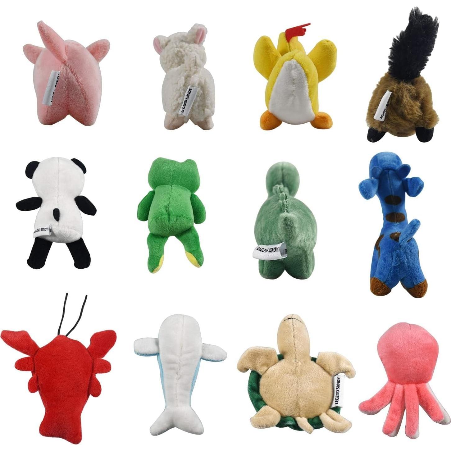 Pack 12 Juguetes de Peluche Squeaky Legend Sandy para Perros