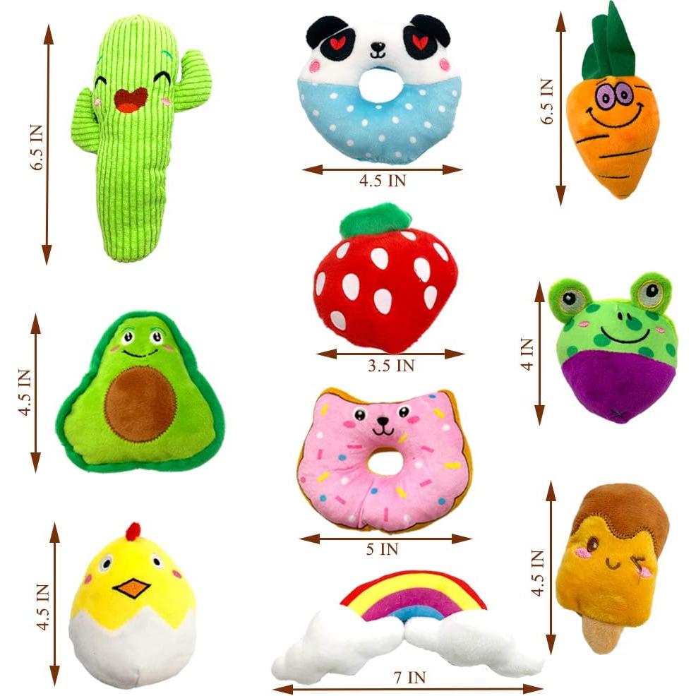 Paquete de 18 Juguetes de Peluche Squeaky Jalousie