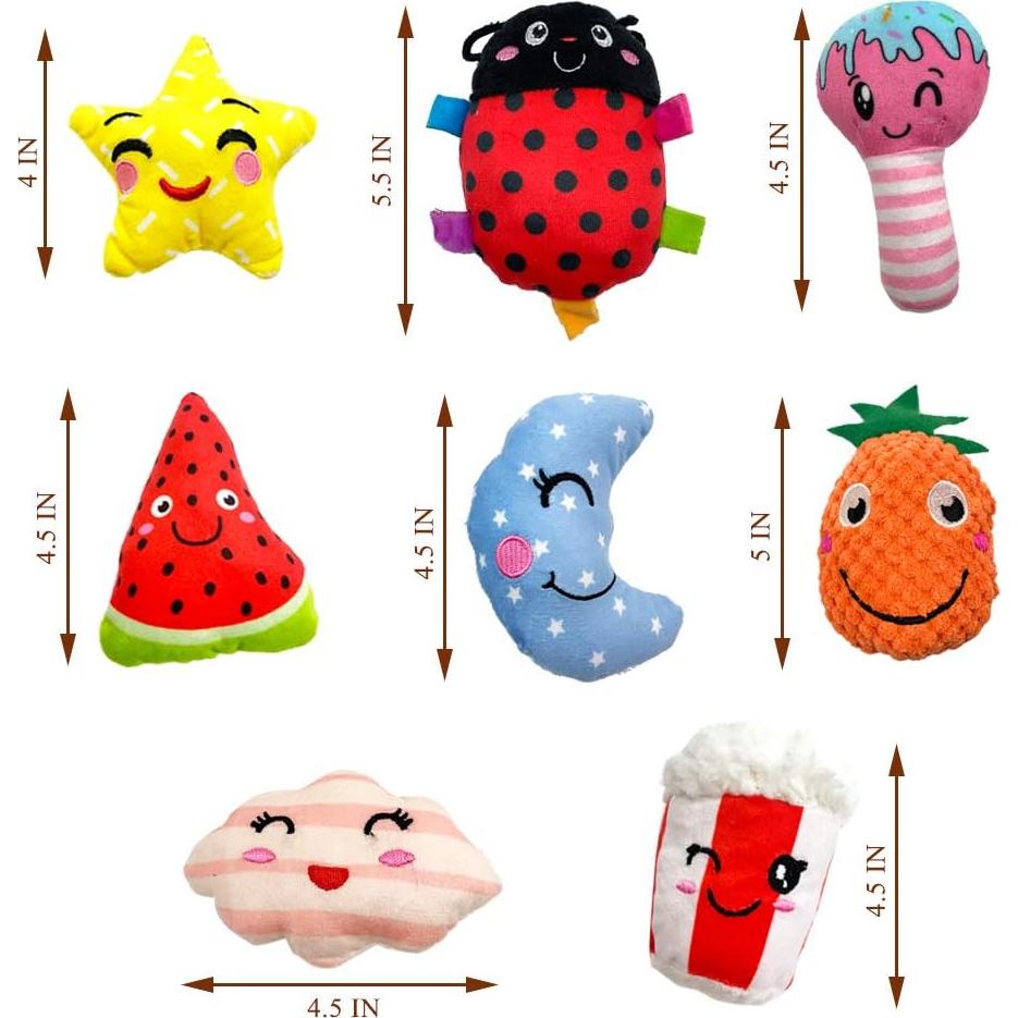 Paquete de 18 Juguetes de Peluche Squeaky Jalousie