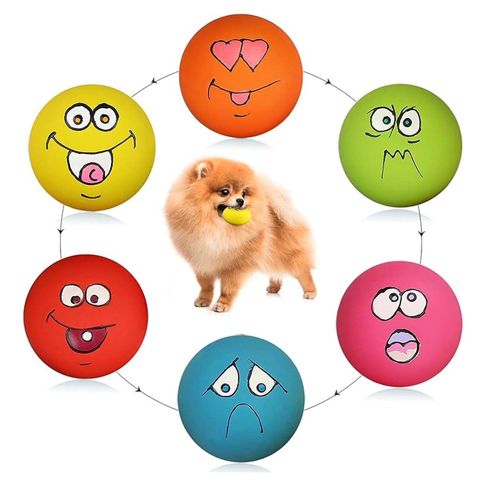 Juguetes Squeaky para Perros HDSX 6 Pcs Bolas de Latex