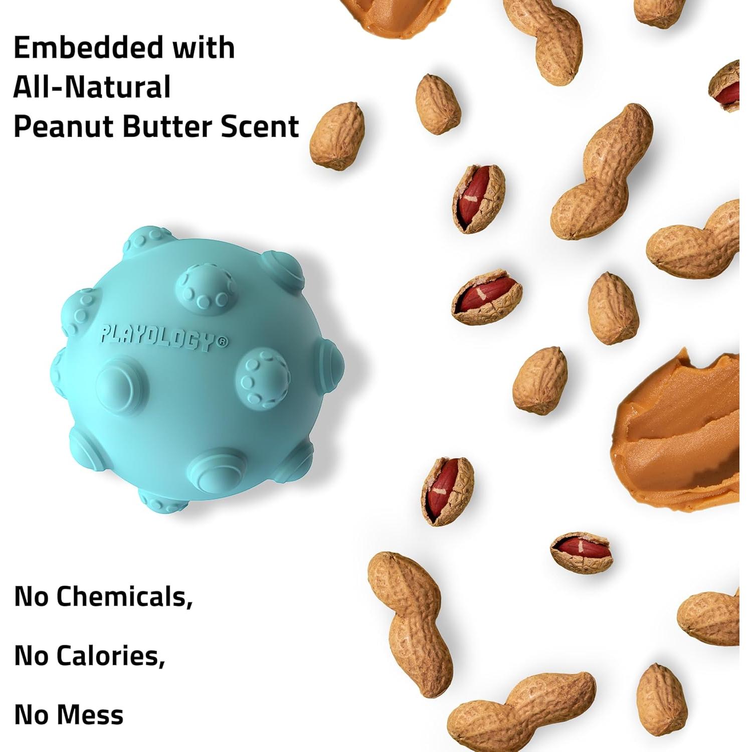 Pelota de Masticar Playology Mediana con Aroma a Mantequilla de Maní