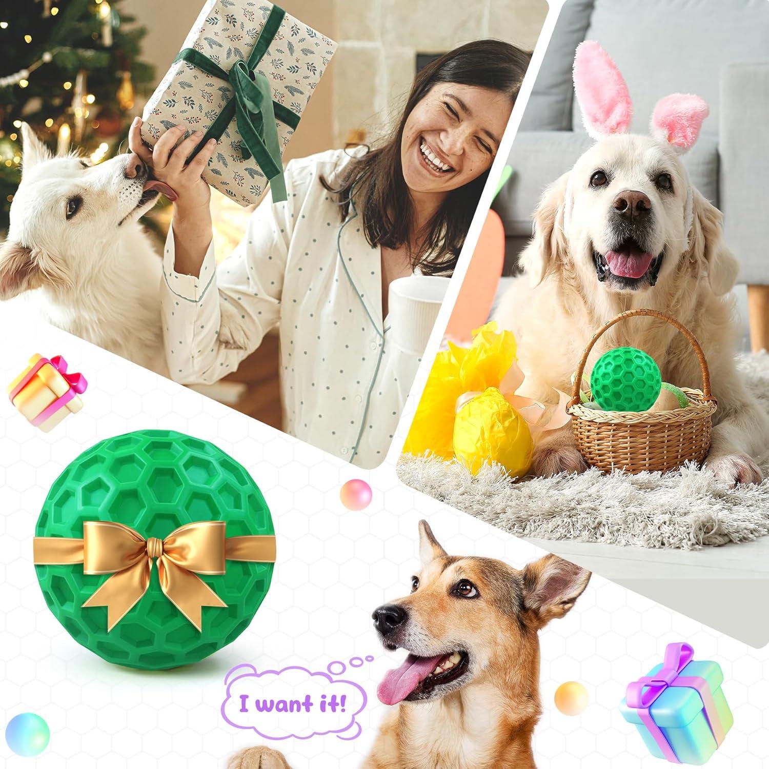 Pelota de Juguete para Perros Grandes ZRIFAQESW Verde Indestructible