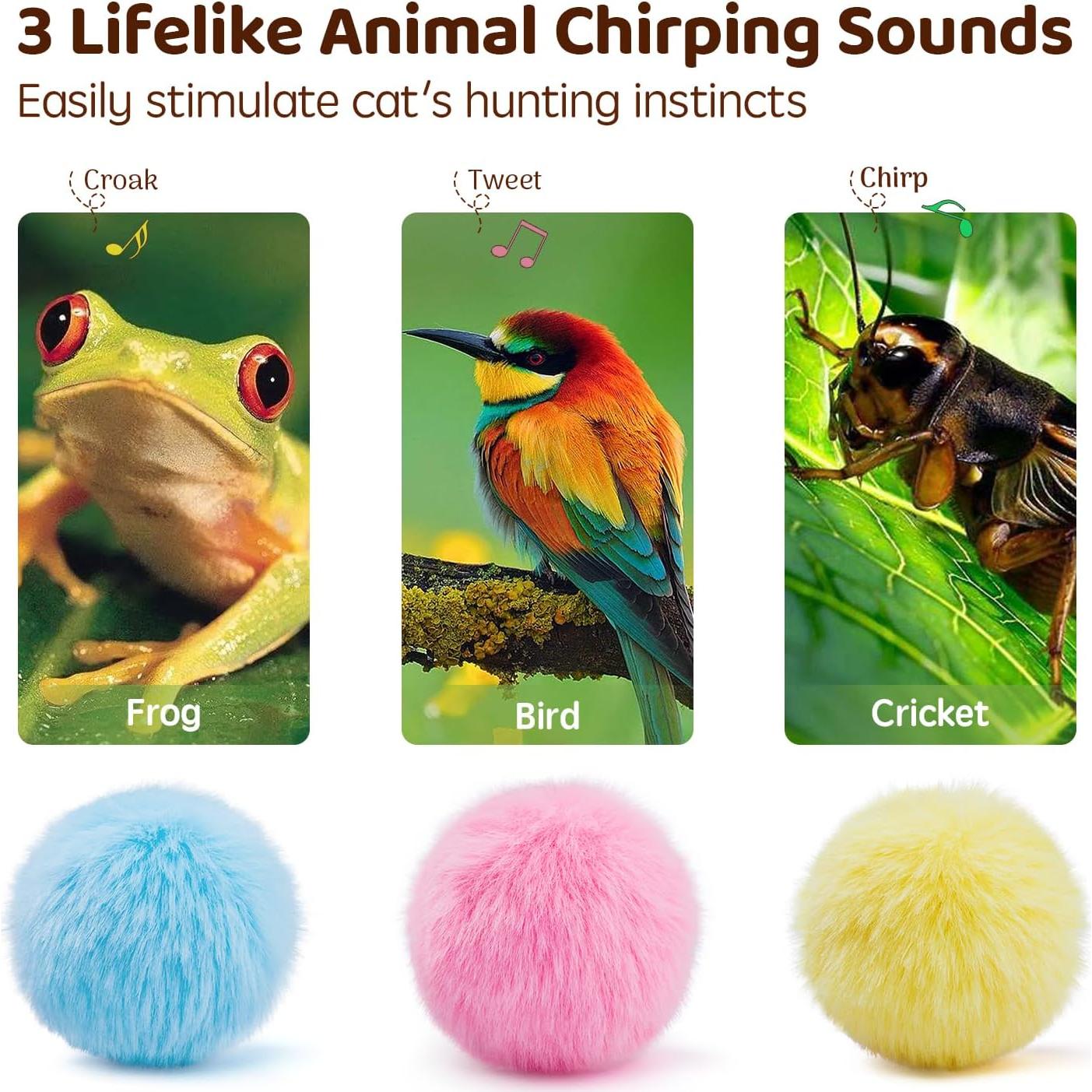 Pelotas Interactivas para Gatos Potaroma con Catnip - 3 Piezas