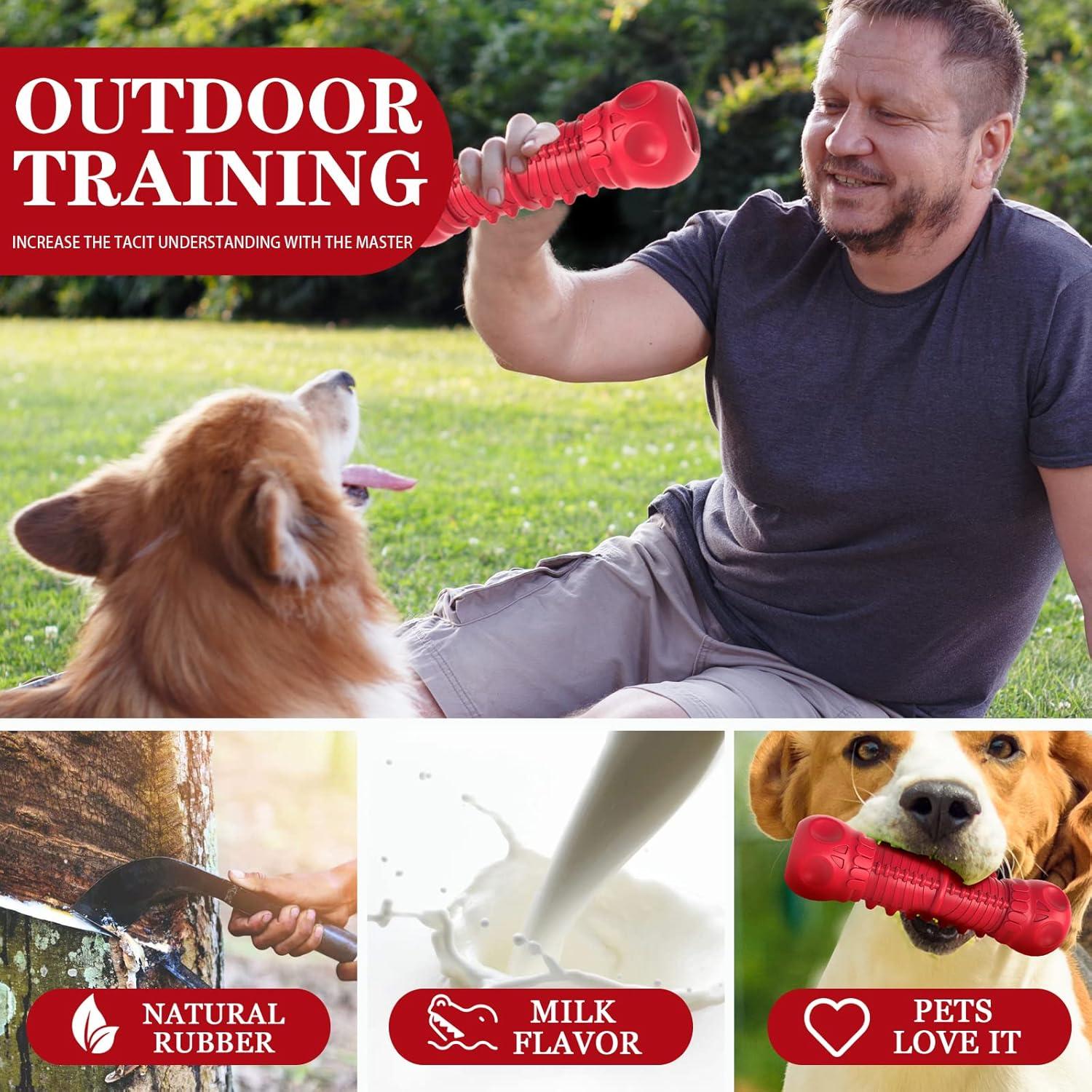 Juguete Squeaky ZIKATON para Perros Grandes Rojo 22.8cm