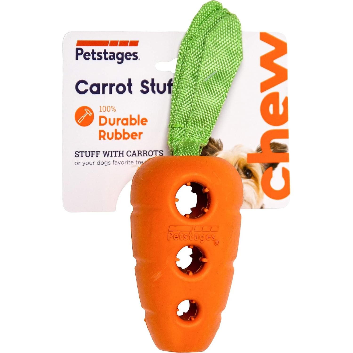Juguete Interactivo para Perros Petstages Carrot Stuffer 10.8cm