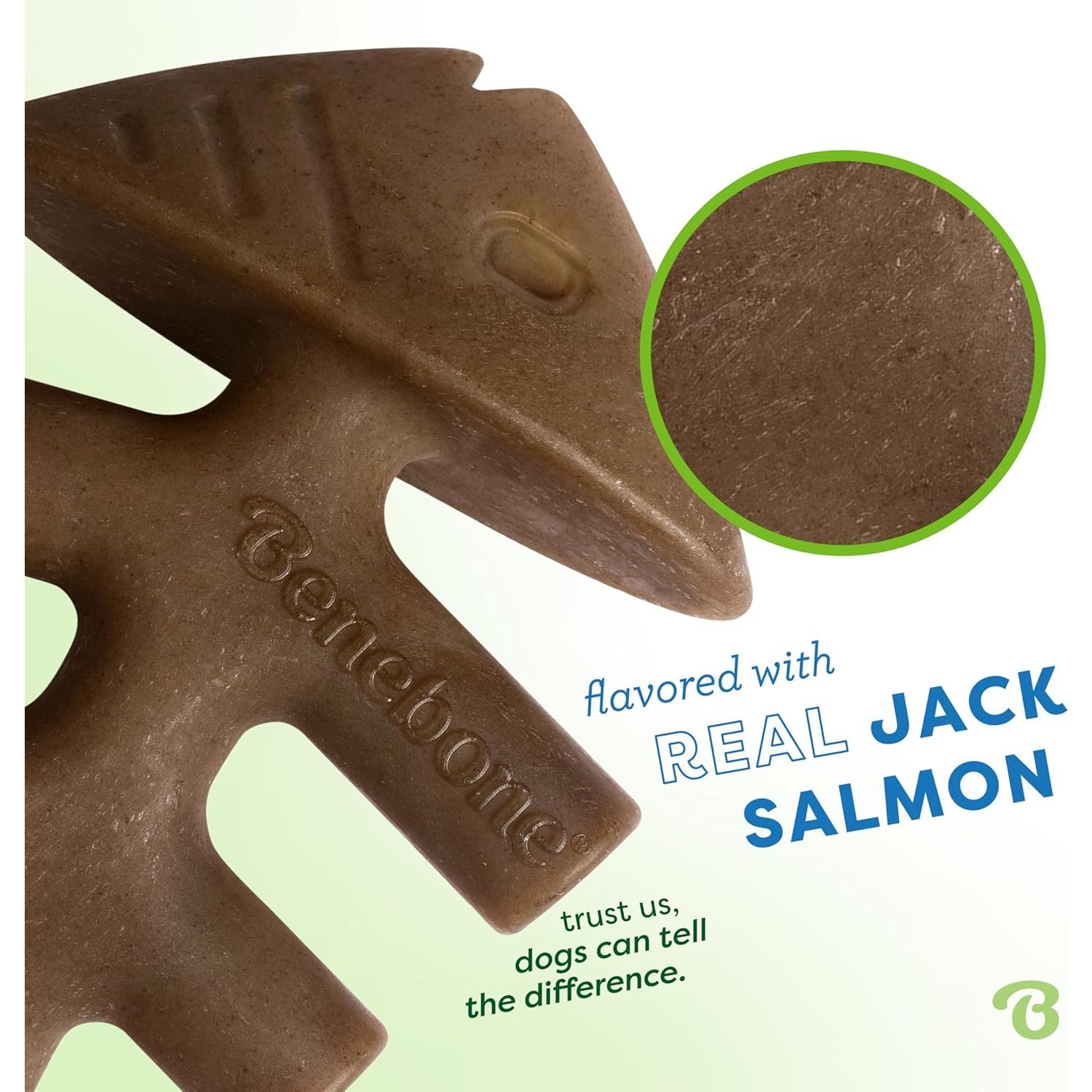 Benebone Fishbone Juguete Duradero para Perros Mediano