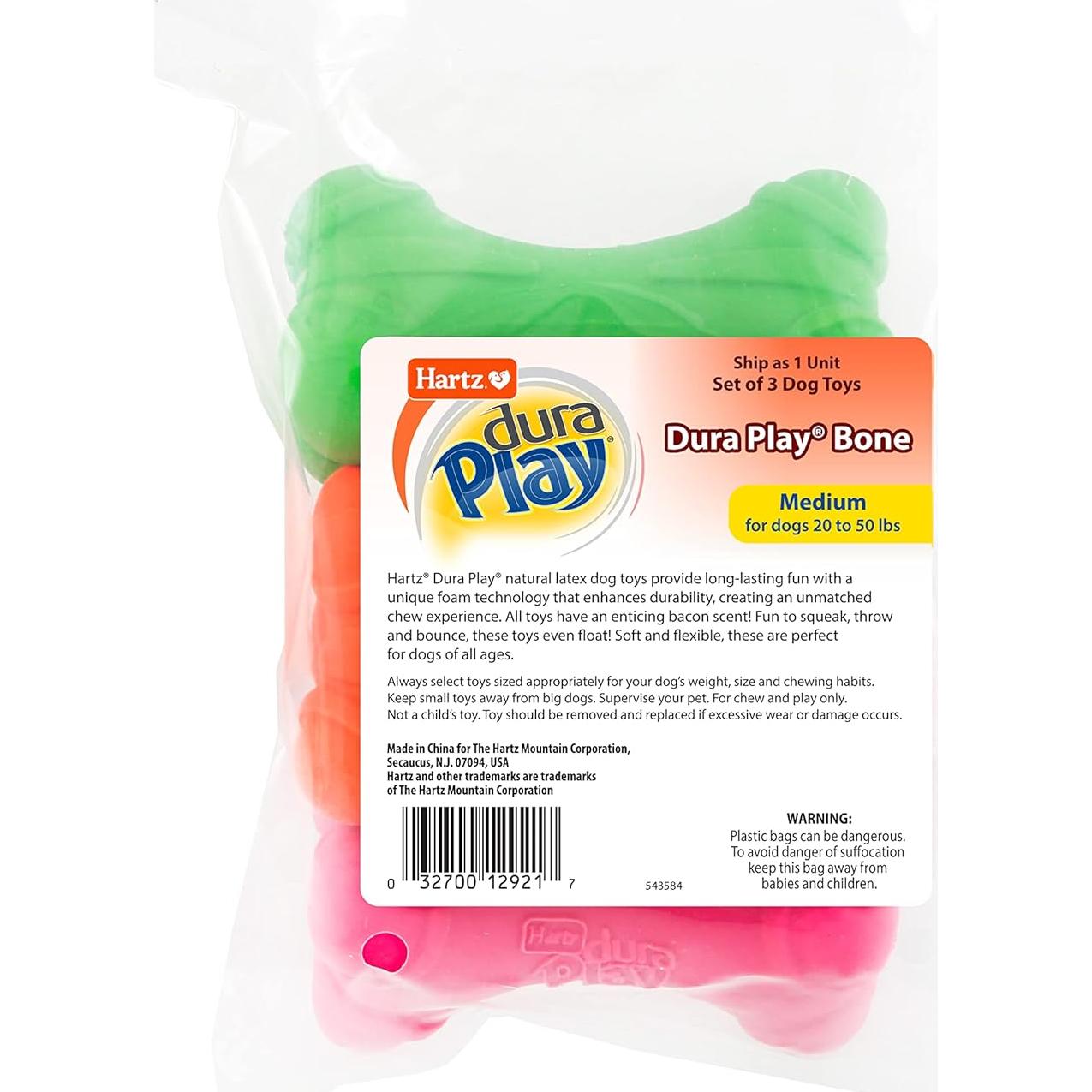 Hartz DuraPlay Juguetes para Perros Medianos 3 Piezas