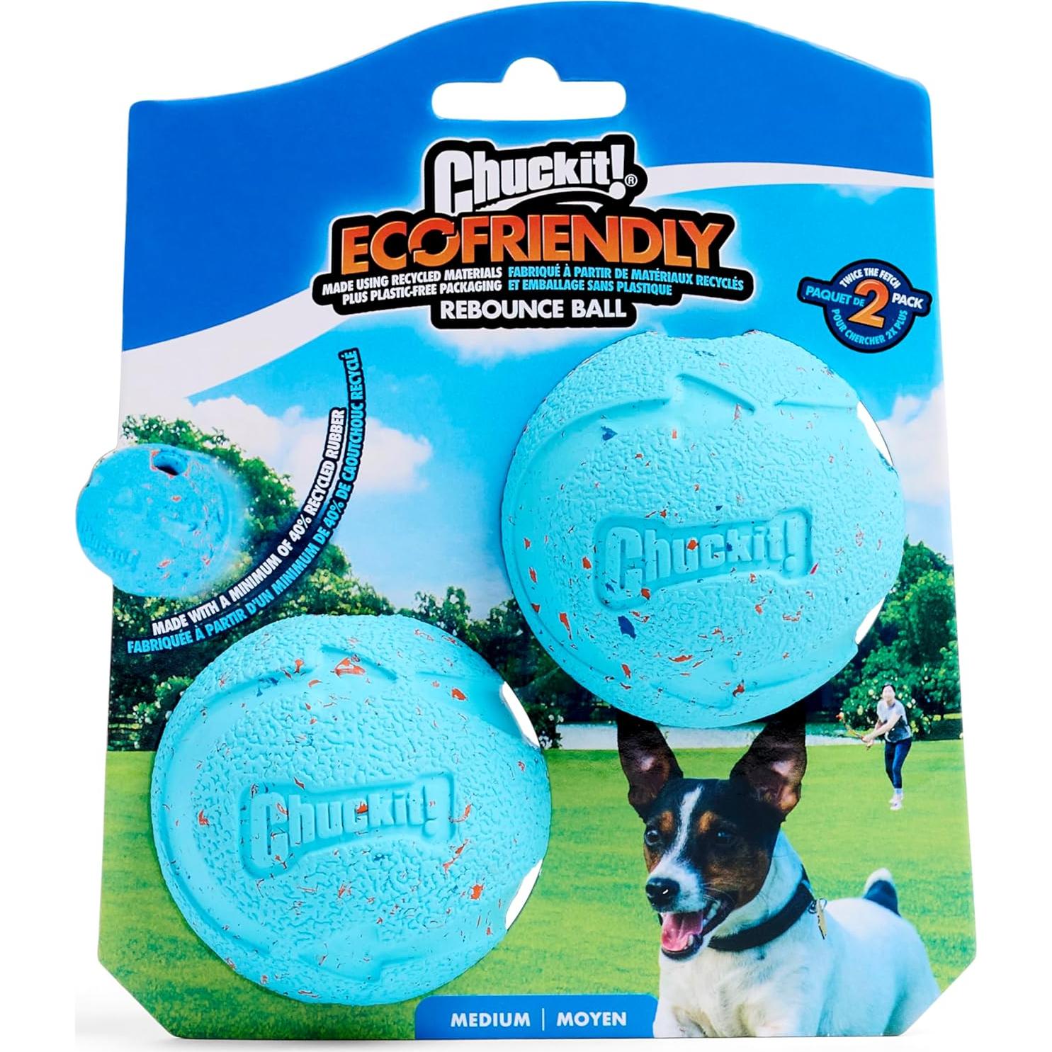 Pelota Rebounce Chuckit! para Perros Mediana 6,35 cm - 2 Pzas