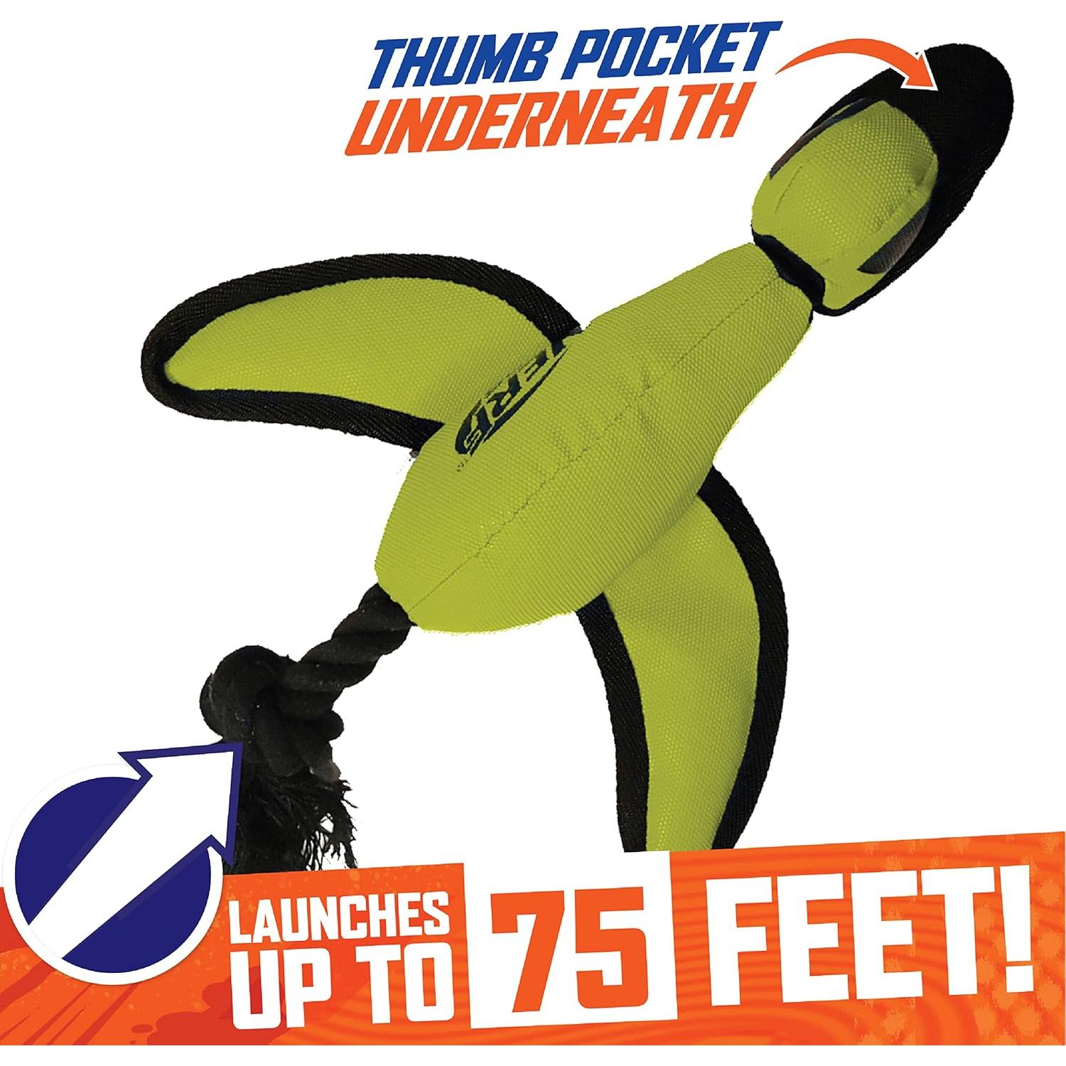 Juguete para Perros Nerf Dog Trackshot Lanzador Pato 41.9cm Verde