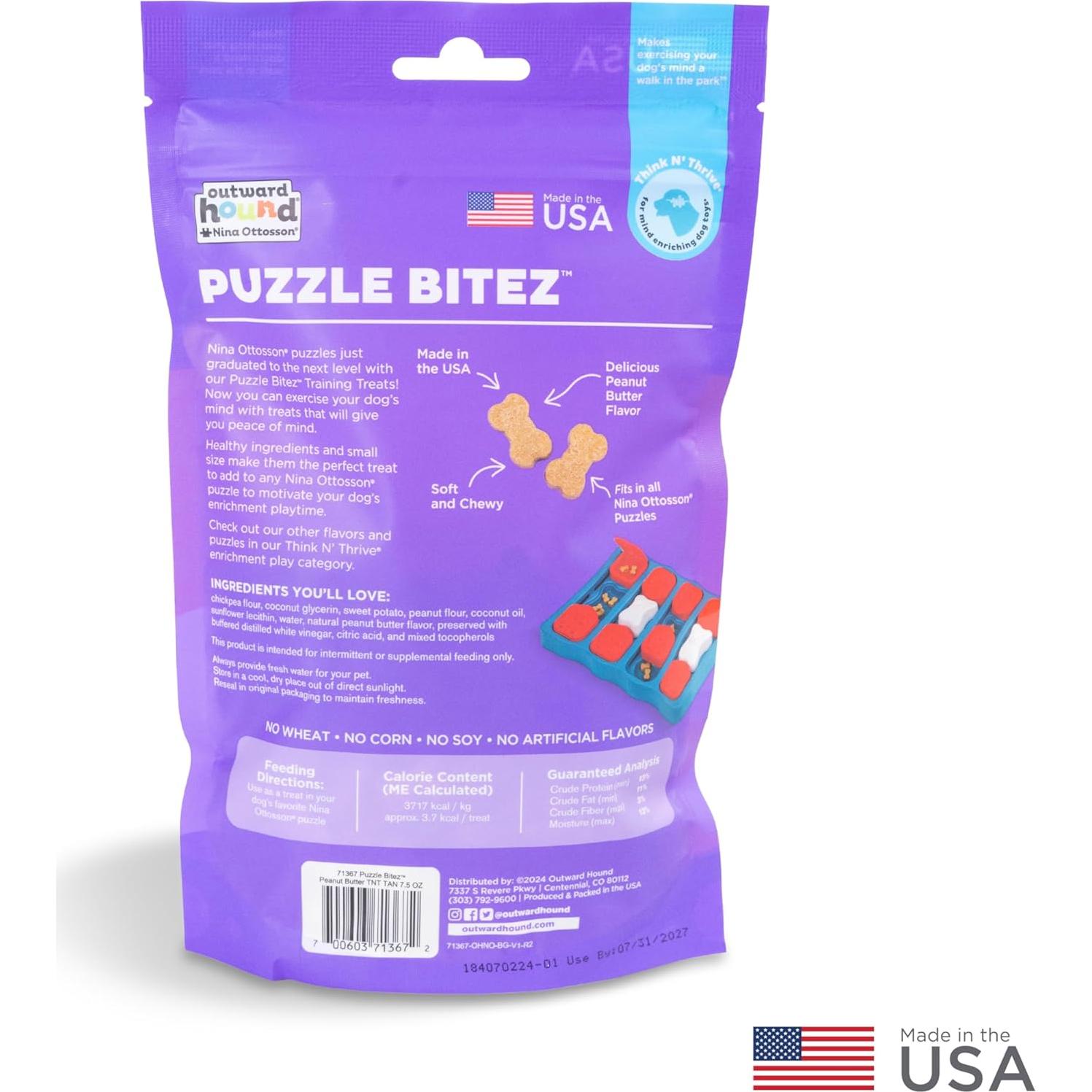 Golosinas para Perros Outward Hound Mantequilla de Maní 212g