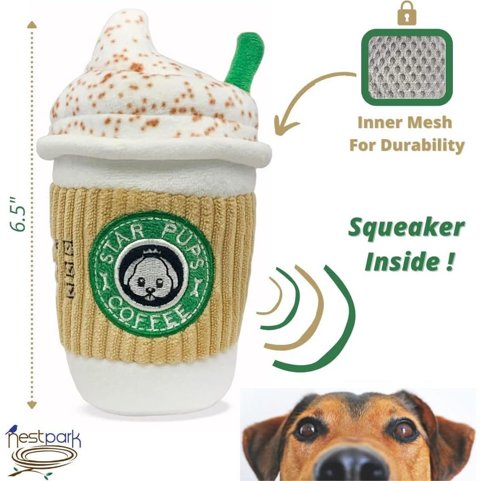 Juguete para Perro Nestpark Taza de Café Acolchado 16,5 cm