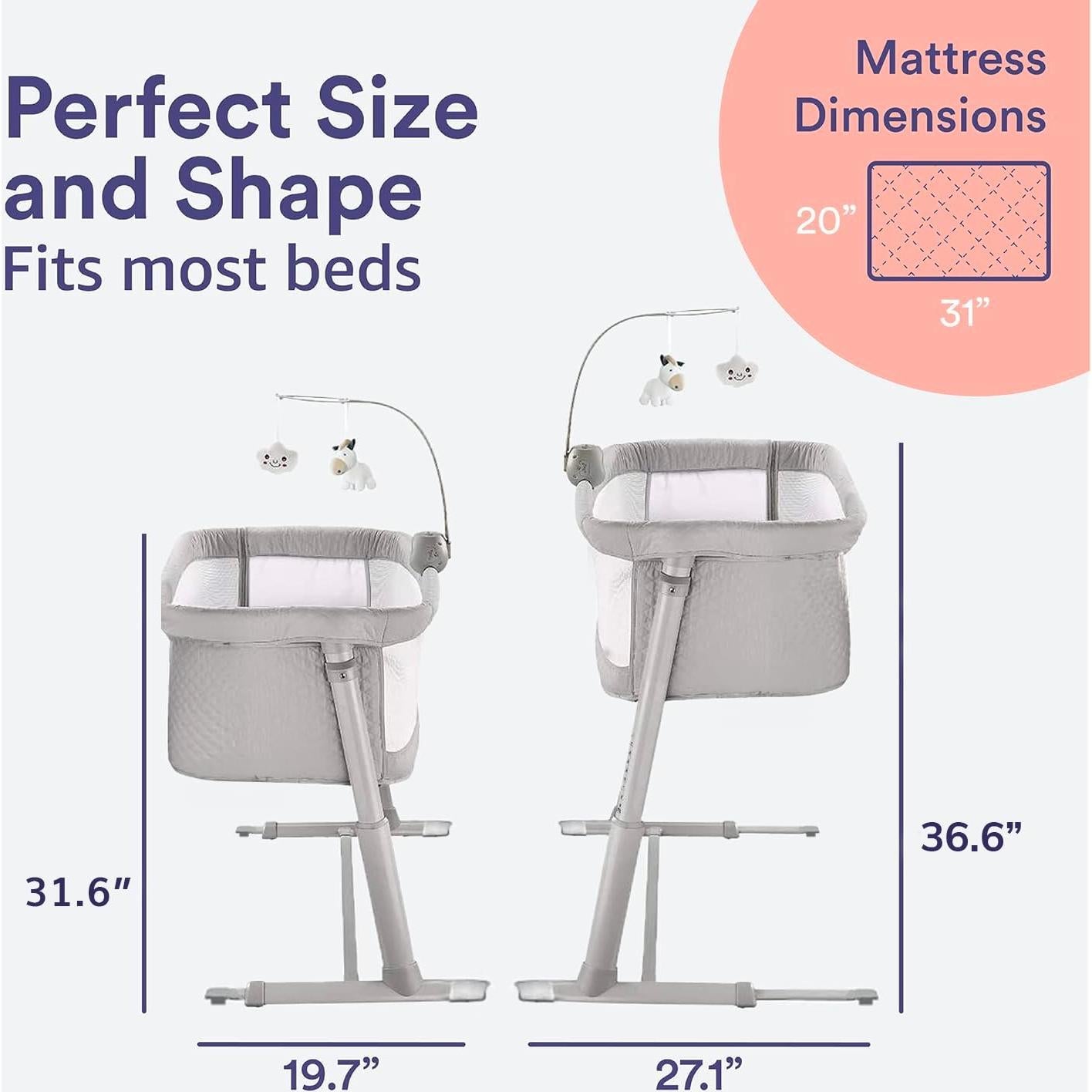 Cuna Lateral Cloud Baby Premium - Co-Dormir Ajustable 6 Alturas