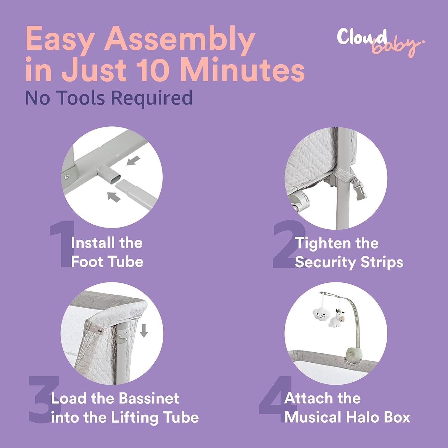 Cuna Lateral Cloud Baby Premium - Co-Dormir Ajustable 6 Alturas