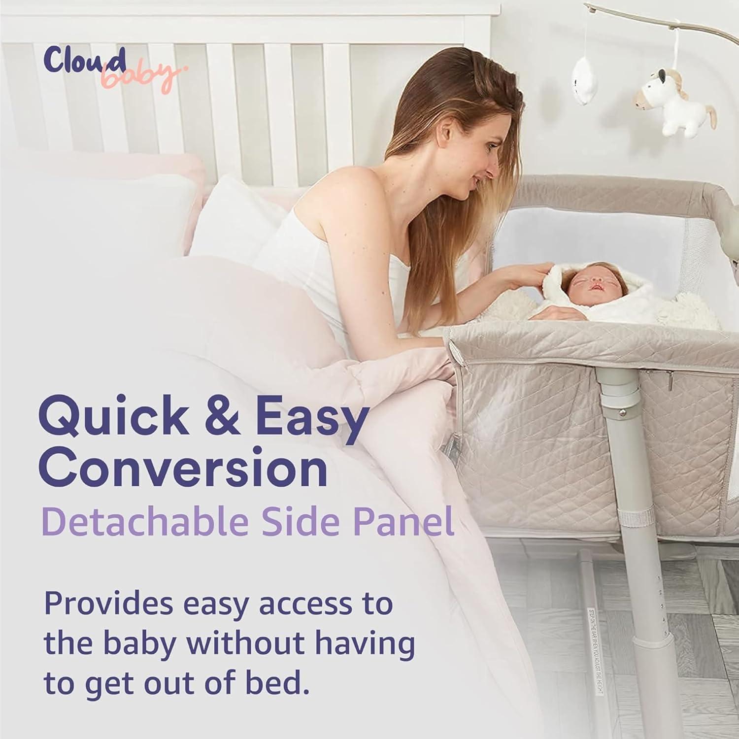 Cuna Lateral Cloud Baby Premium - Co-Dormir Ajustable 6 Alturas
