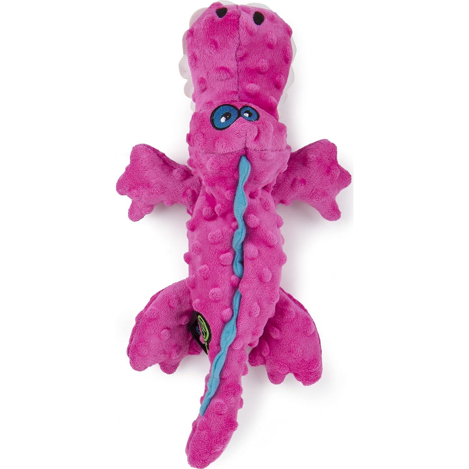 Juguete de Peluche Squeaky goDog Gators Rosa Grande