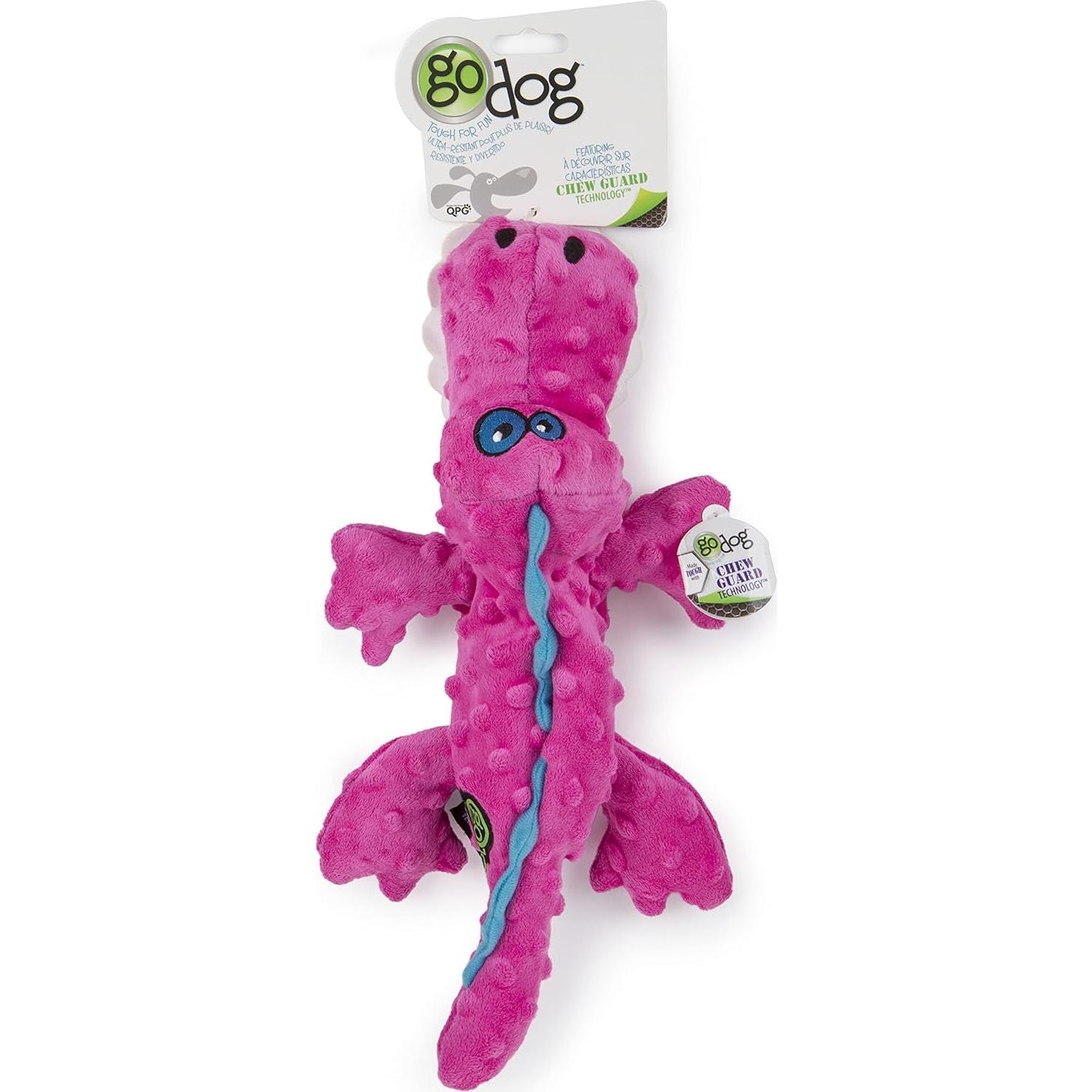 Juguete de Peluche Squeaky goDog Gators Rosa Grande