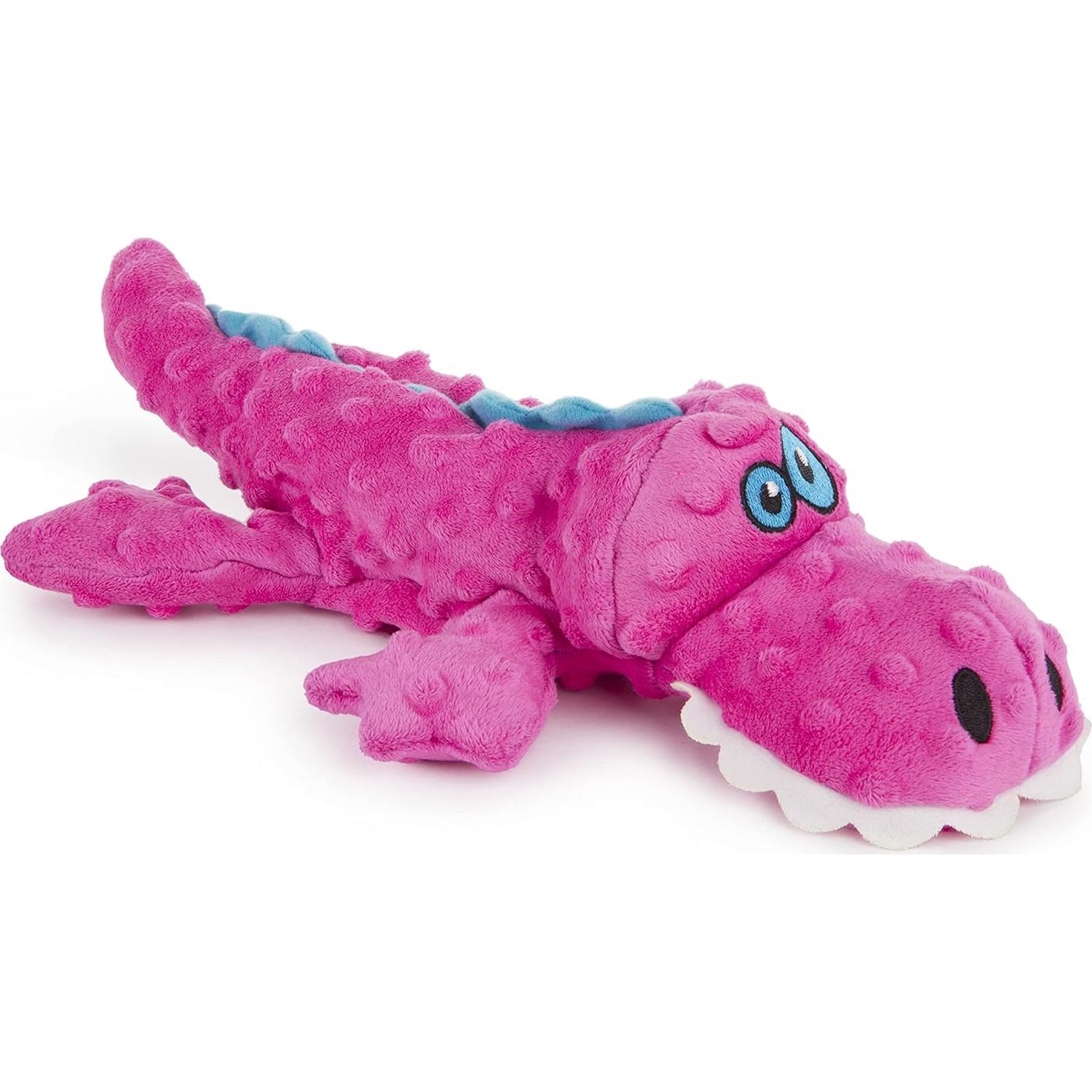 Juguete de Peluche Squeaky goDog Gators Rosa Grande