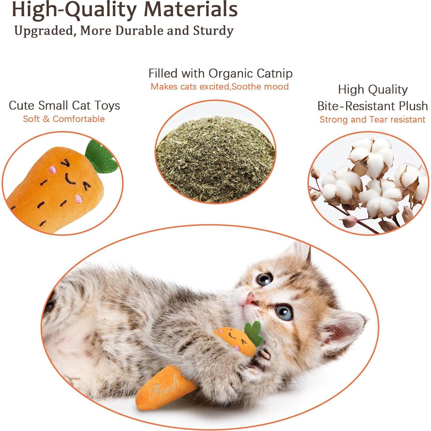 Juguetes para Gatos ETEKYER 5 Pcs con Hierba Gatera