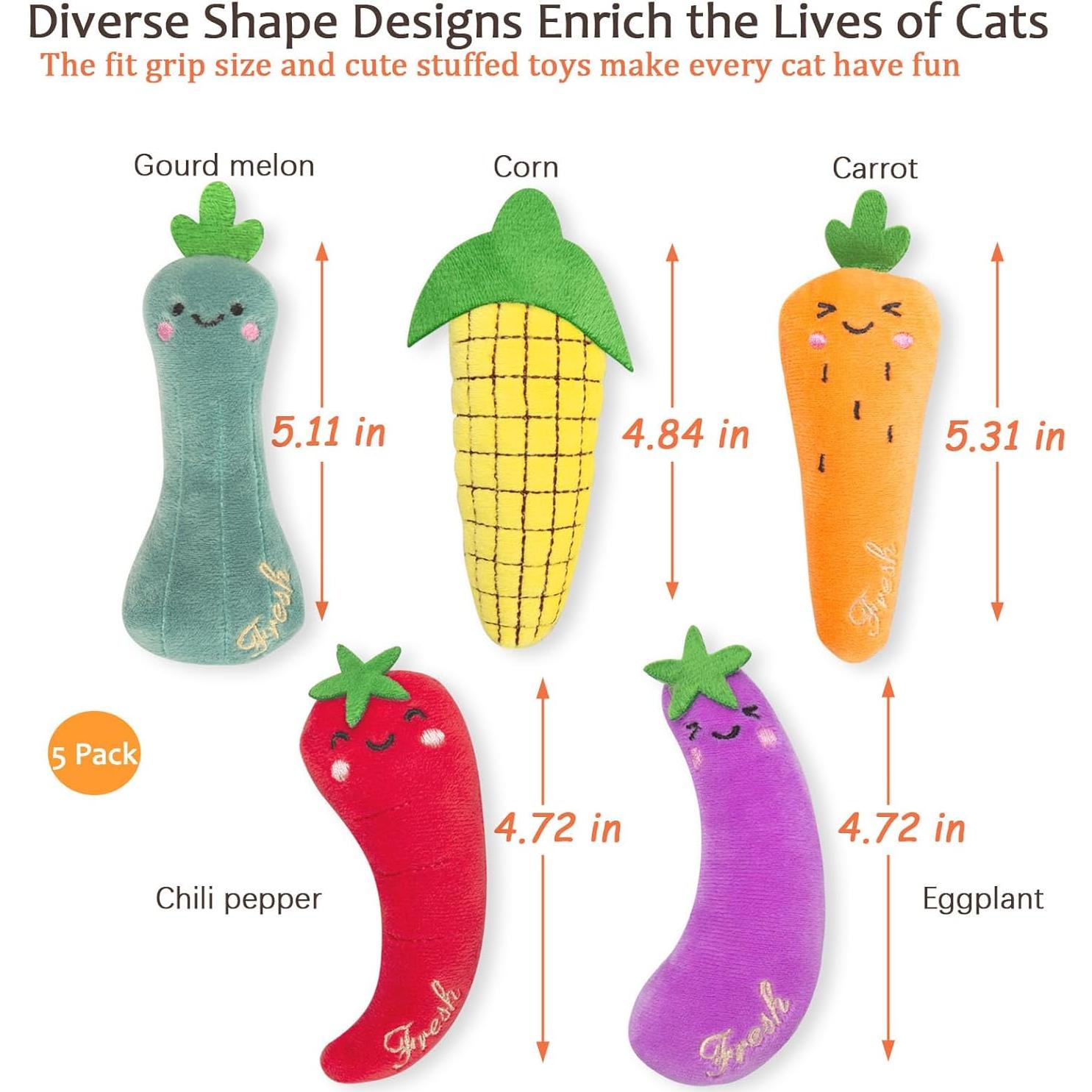 Juguetes para Gatos ETEKYER 5 Pcs con Hierba Gatera