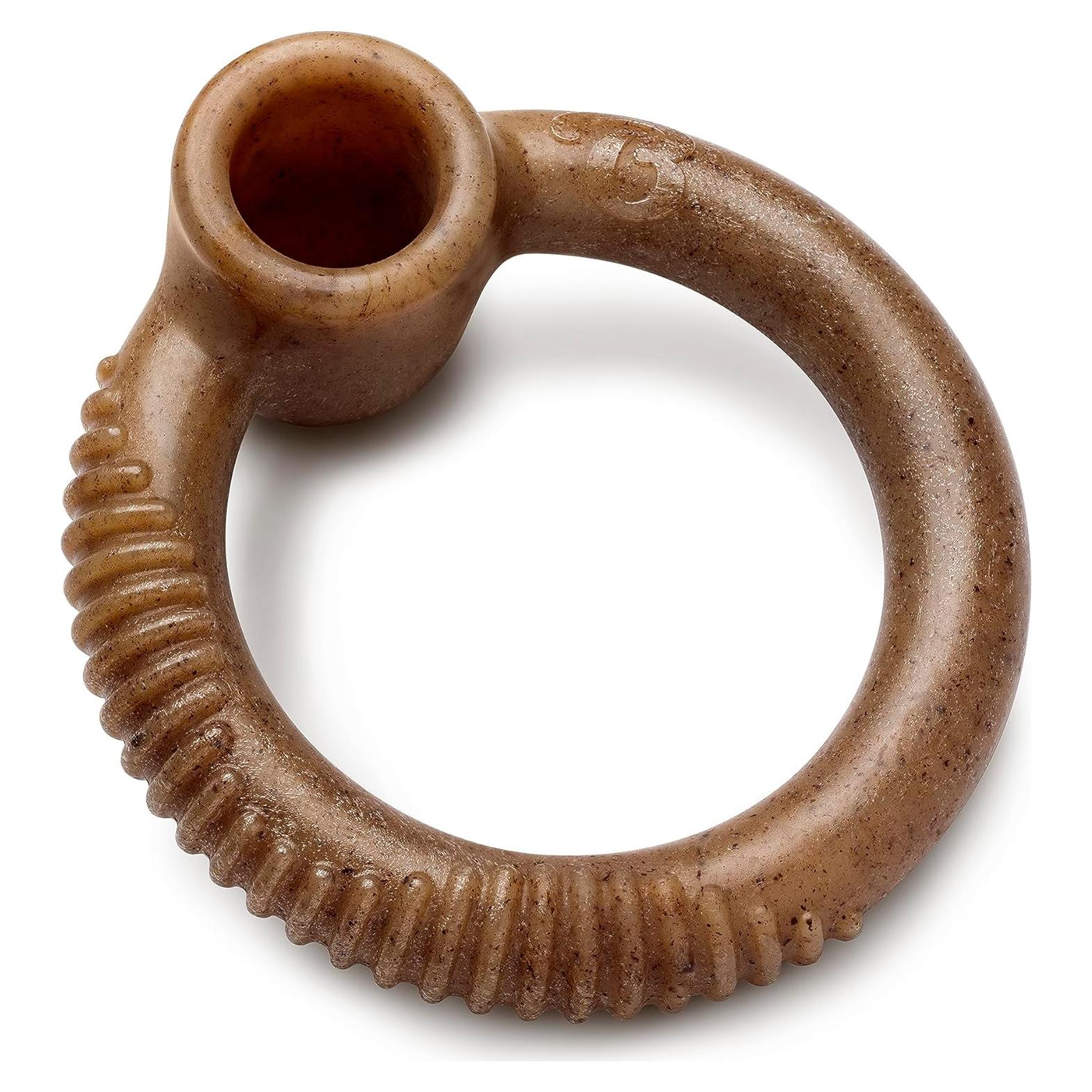 Benebone Anillo Masticable Duradero para Perros Mediano Tocino