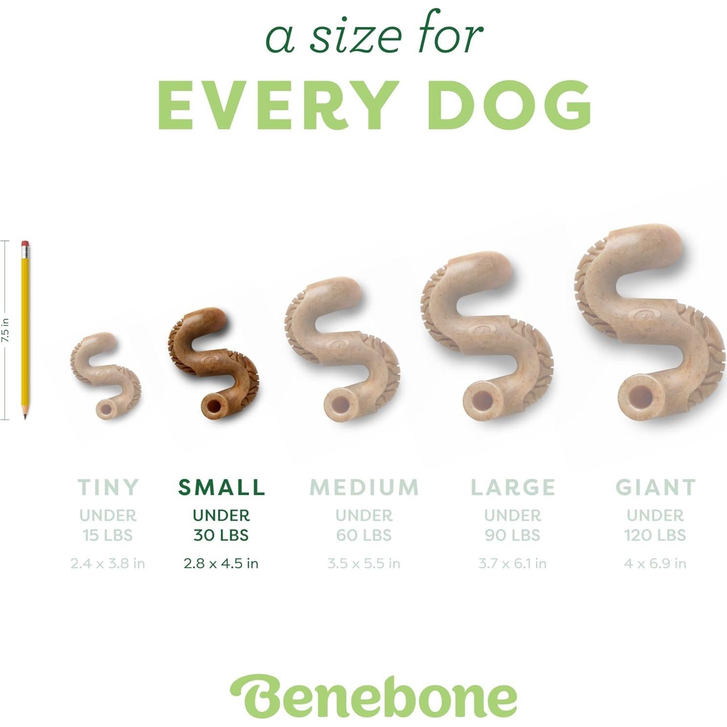 Benebone Hueso de Tripa Real para Perros Pequeños 13.97 cm