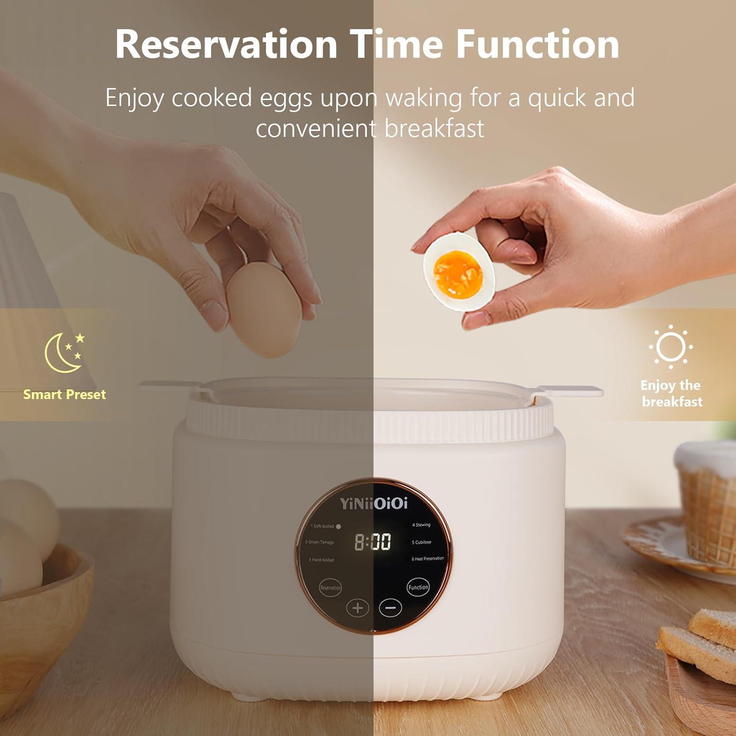 Cocedor de Huevos Eléctrico YiNiiOi CZD-NR11 7 Huevos