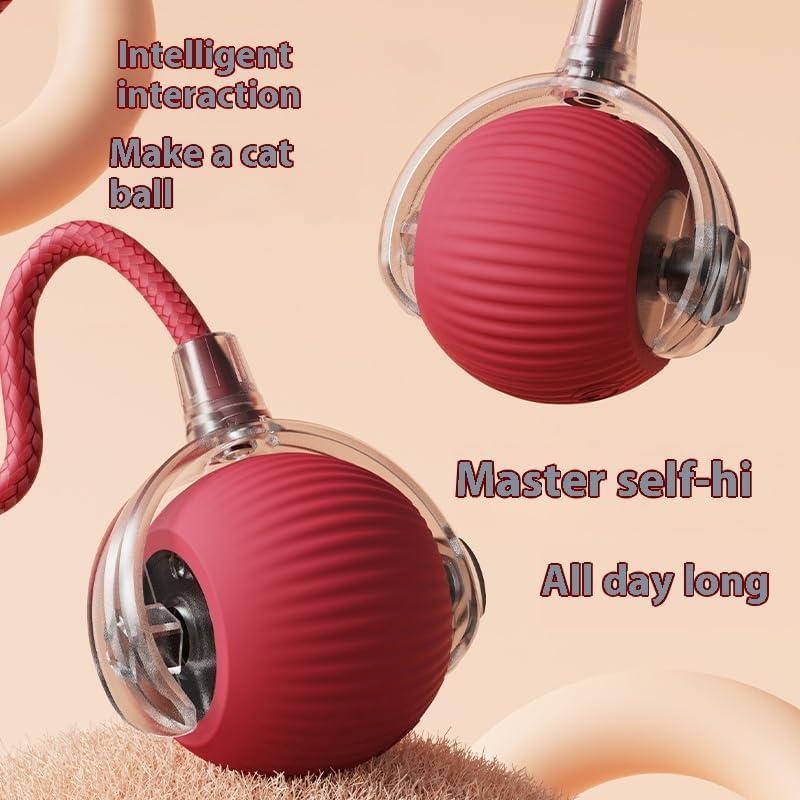 Bola Interactiva para Gatos y Perros KumCinm Roja 5cm