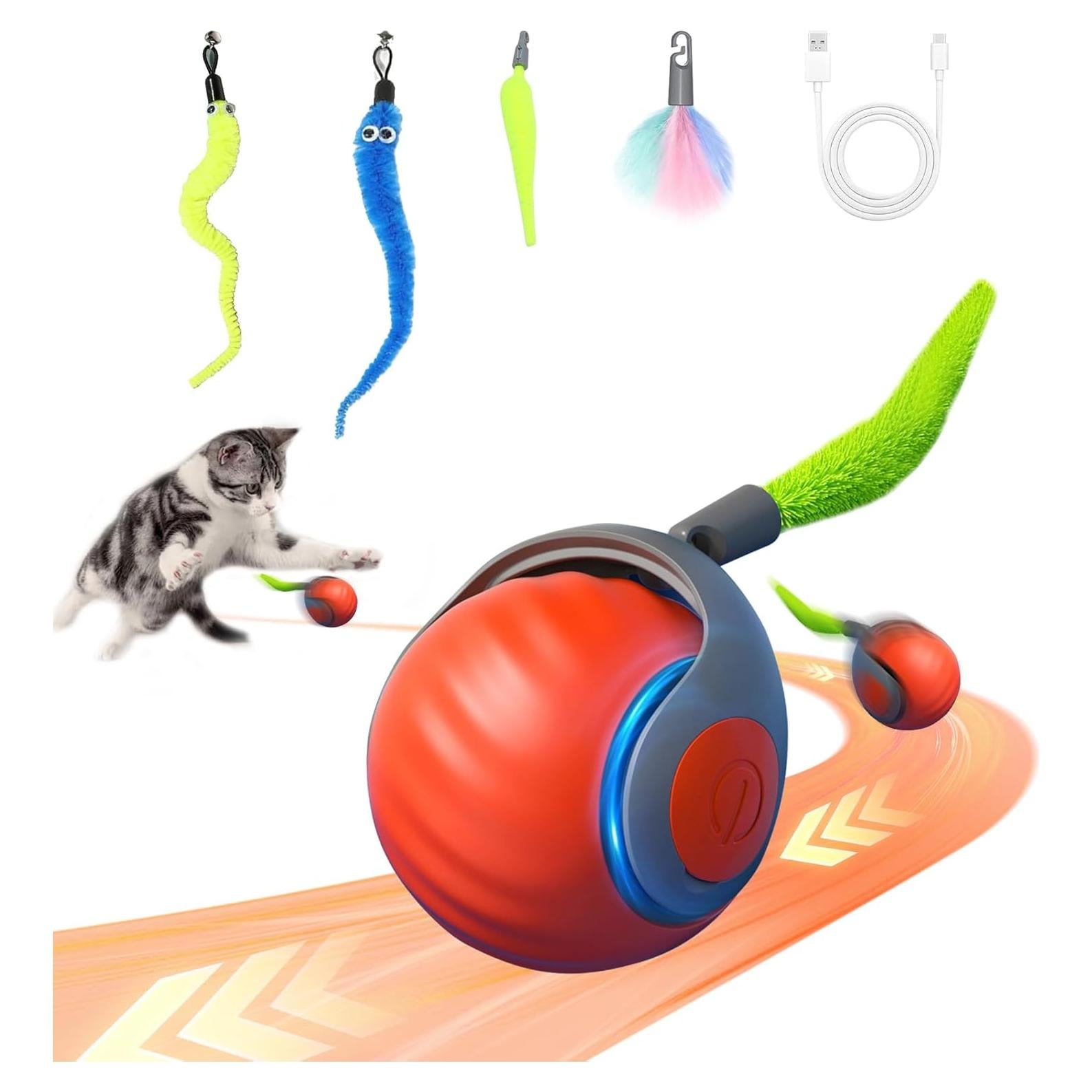 Juguete Interactivo para Gato Kanuoc Speedy Tail Naranja