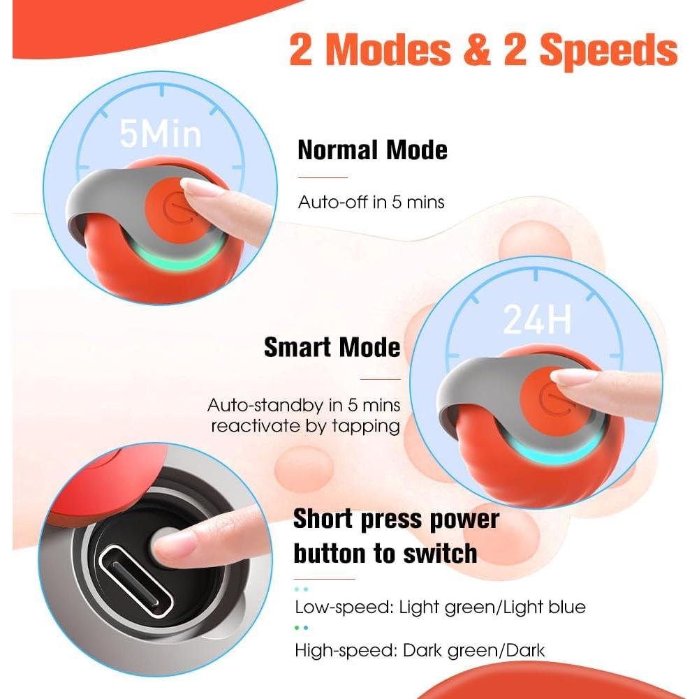 Juguete Interactivo para Gato Kanuoc Speedy Tail Naranja