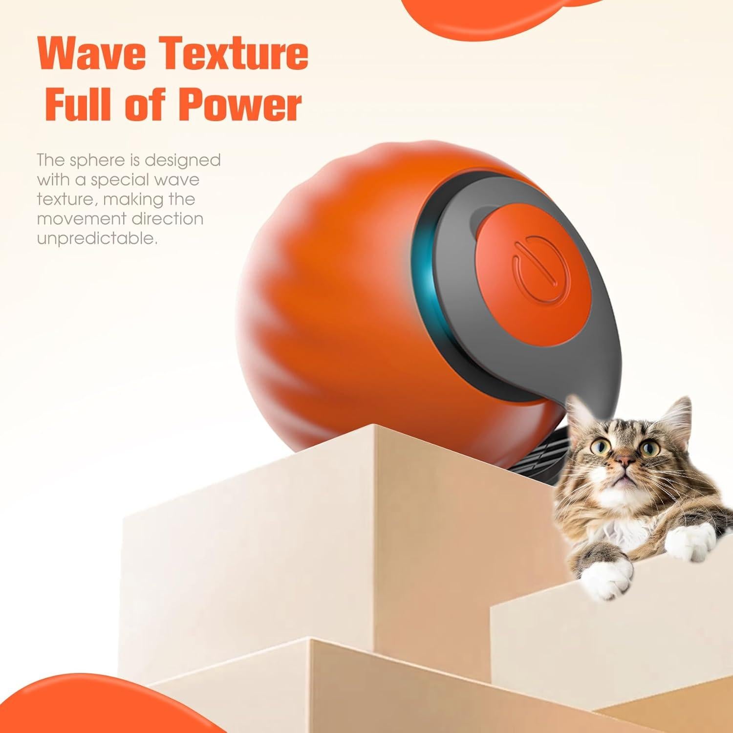 Juguete Interactivo para Gato Kanuoc Speedy Tail Naranja