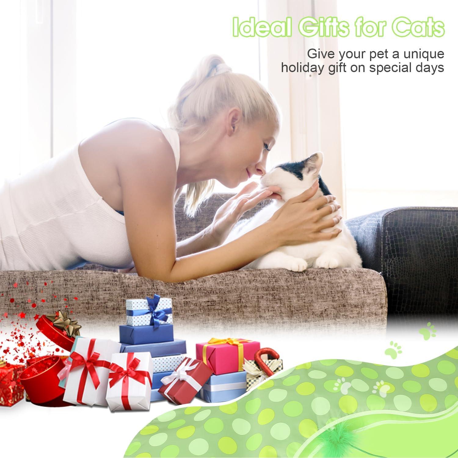 Juguete Interactivo para Gatos FUGODIWI P43 - Plumas y Sonido