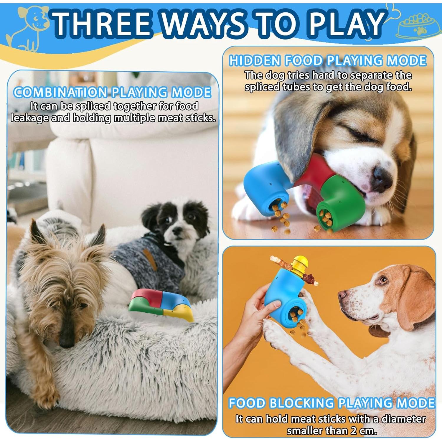 Juguete rompecabezas para perros YZHDUXIU 2 piezas interactivo