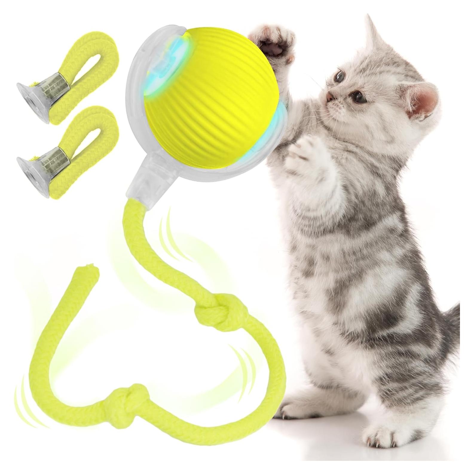 Juguete Interactivo para Gatos Pawlo Speedy Tail 2.0 Amarillo