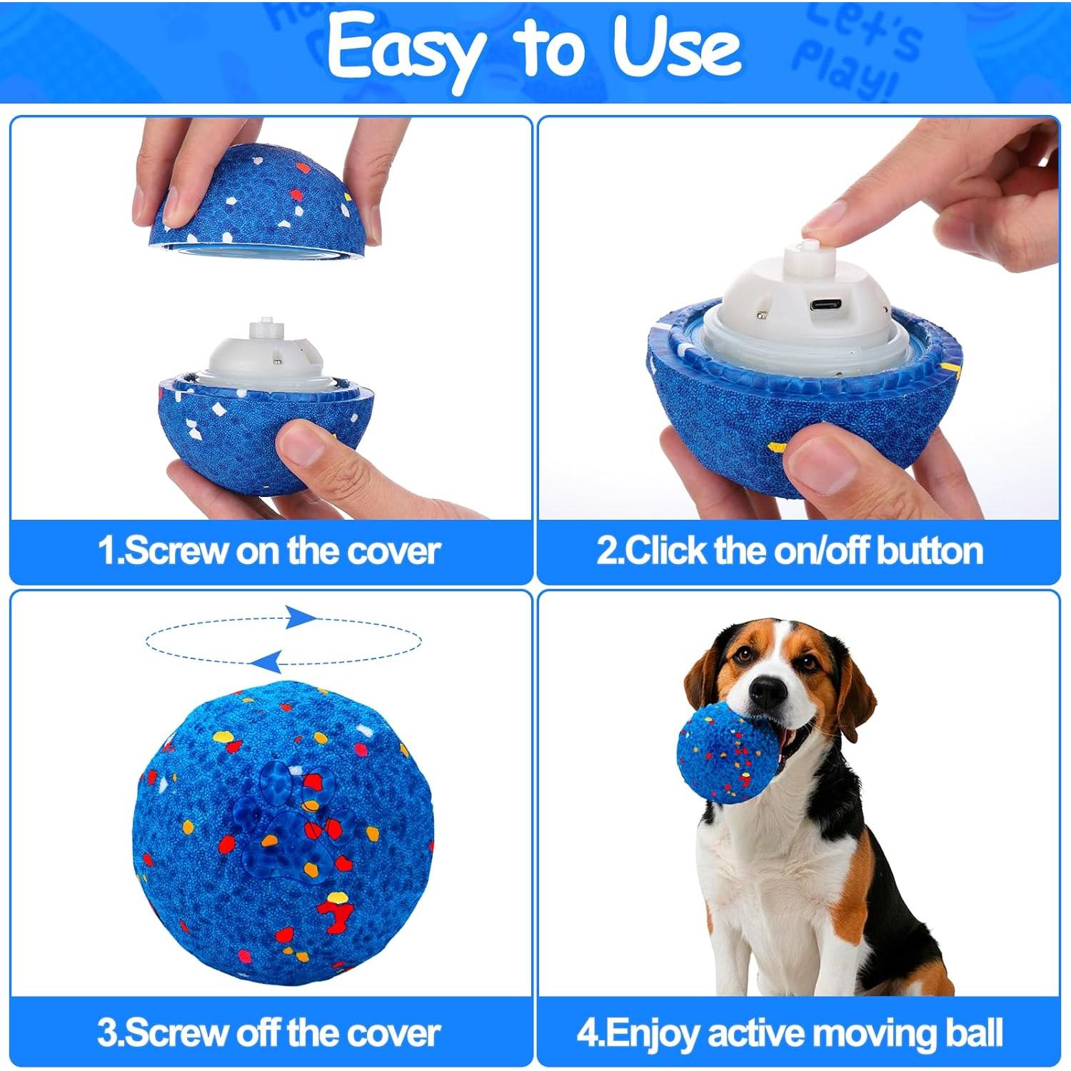 Pelota Interactiva para Perros Mity Rain Azul E-TPU 0.25 kg