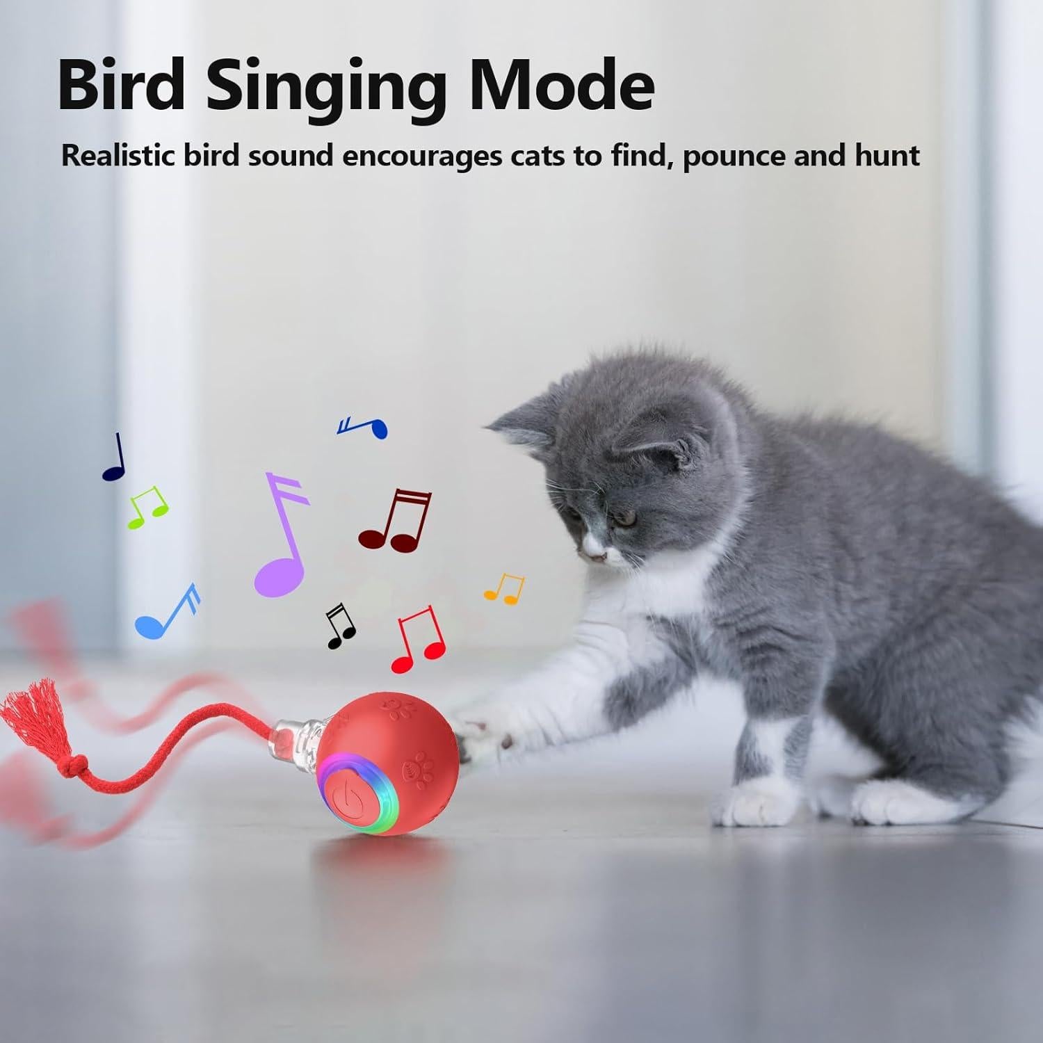 Juguete Interactivo para Gatos Morhandisn Cola Rápida 2.0 Rojo